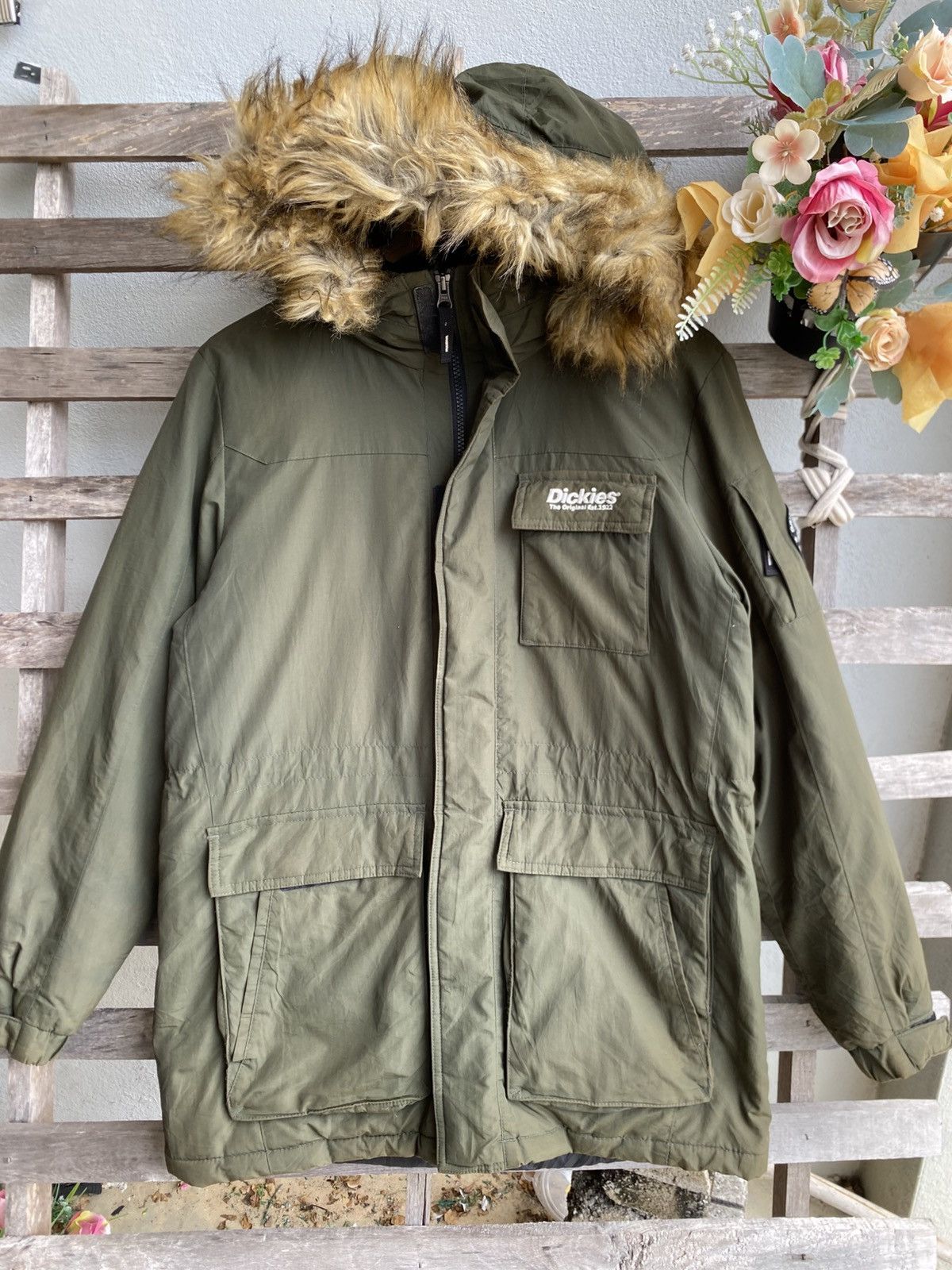 Dickies 🔥 Sunfaded 🔥 Dickies Puffer Parkas Hoodie Jacket Size US M / EU 48-50 / 2 - 2 Thumbnail