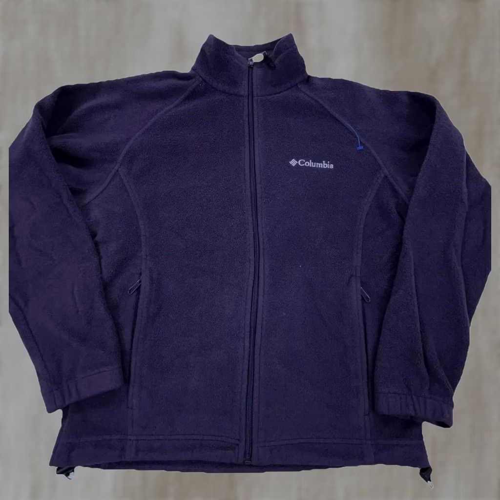 Layer 8 Columbia Fleece Jacket Women Small Purple Sweater Coat Layer Outdoors Hiking A7 Size S / US 4 / IT 40 - 1 Thumbnail