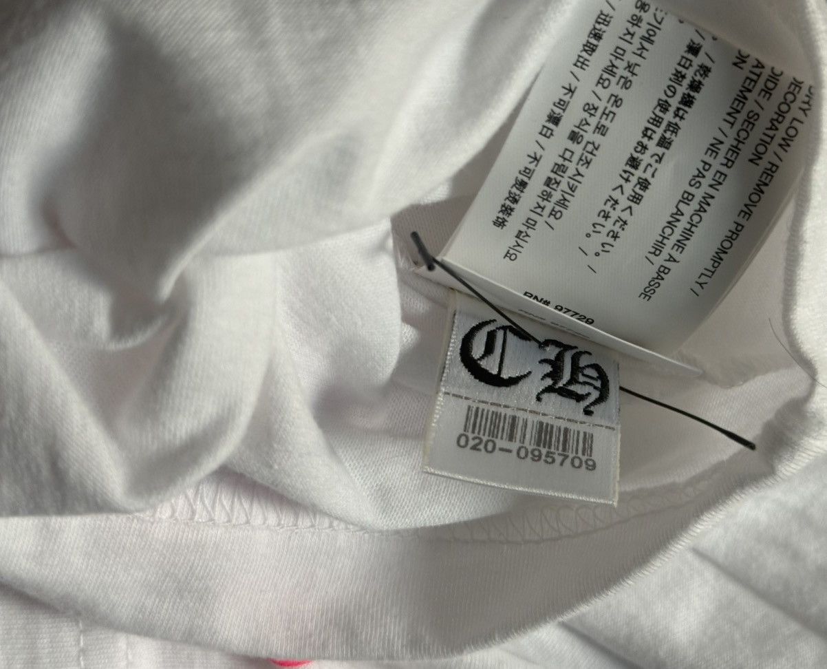 Chrome Hearts Chrome Hearts x Foti Logo Long Sleeve Tee Shirt White Pink Size US M / EU 48-50 / 2 - 5 Thumbnail
