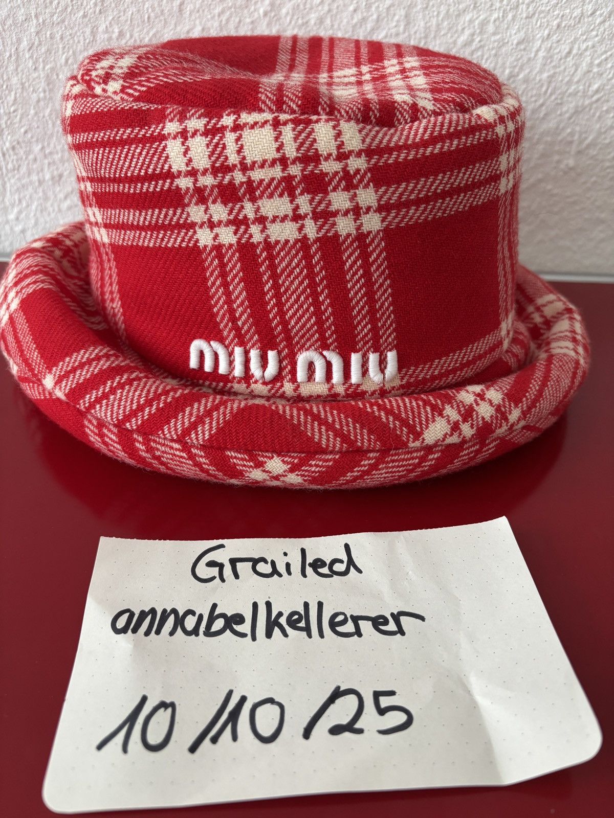 Miu Miu Miu Miu padded checked Bucket Hat Size ONE SIZE - 8 Thumbnail