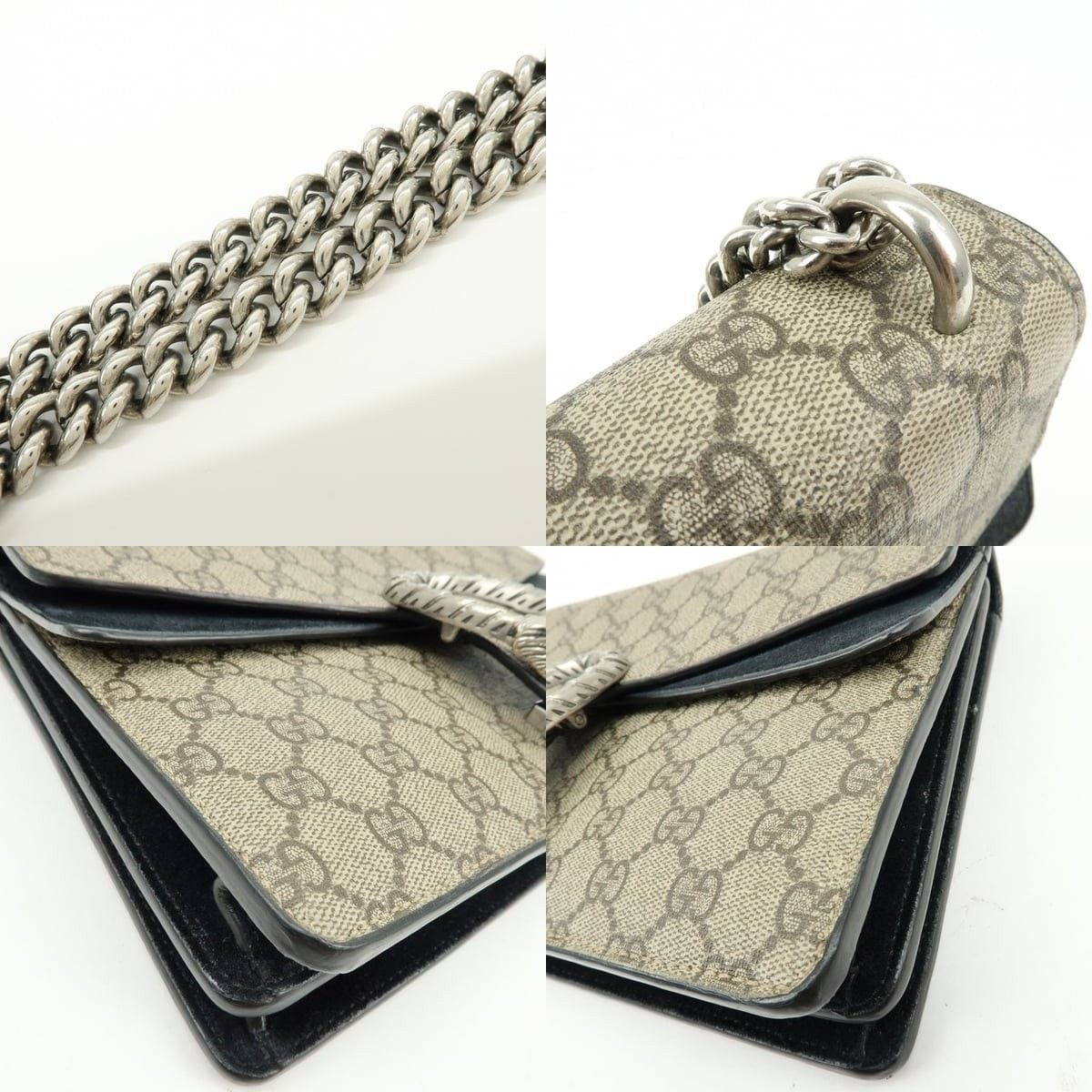 Gucci Gucci Dionysus GG Supreme Flap Bag Beige Size ONE SIZE - 4 Thumbnail