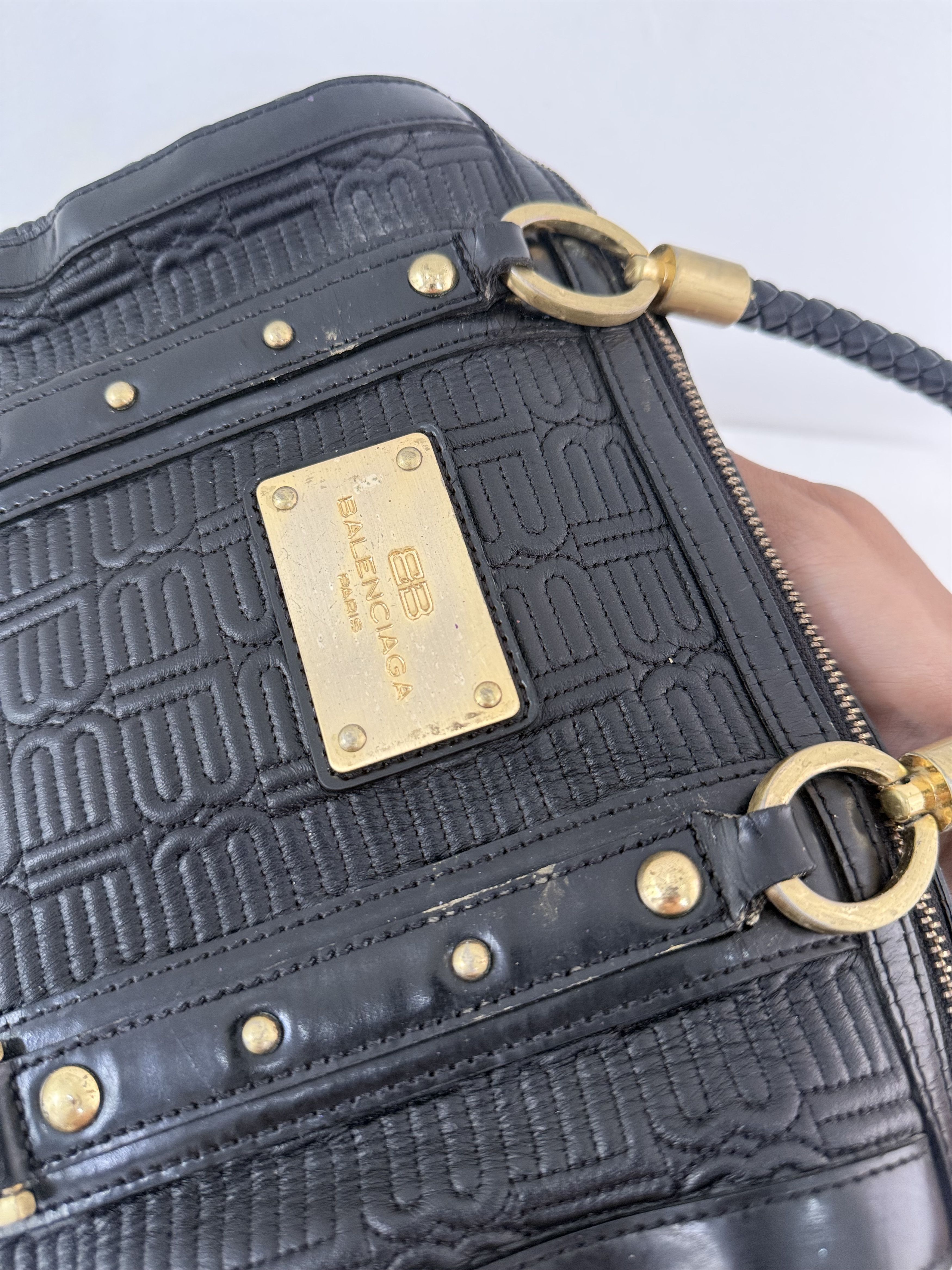 Balenciaga Balenciaga - Vintage Mini Leather Quilted Boston Bag Size ONE SIZE - 15 Thumbnail
