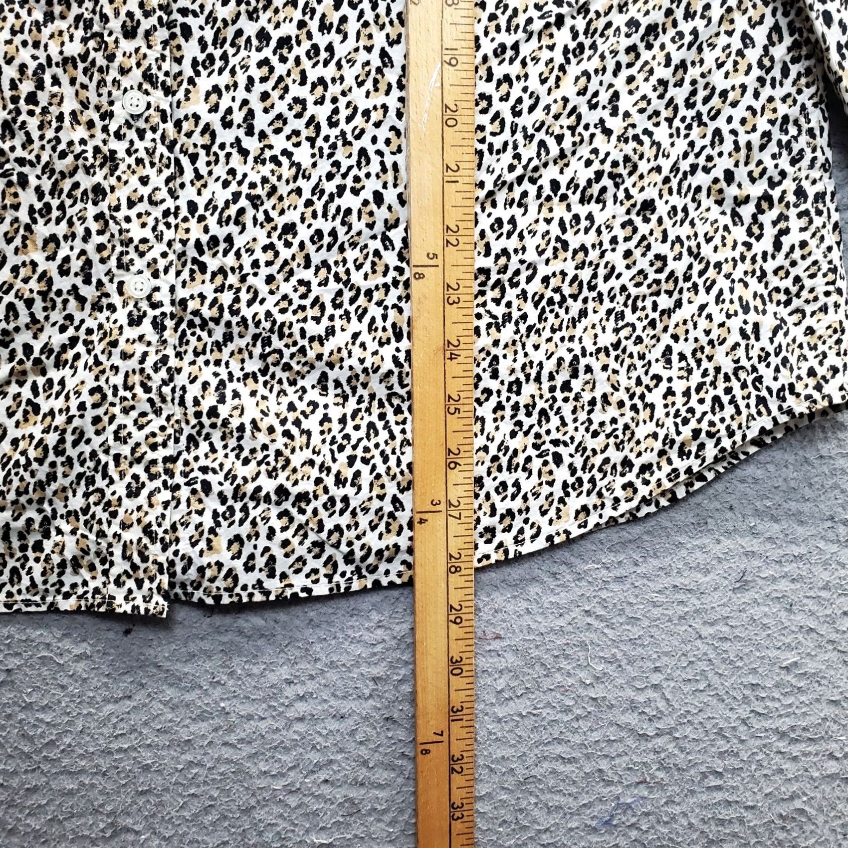 Talbots Talbots Shirt Womens XL Multi Leopard Print Regular Long Sleeve Collar Button-Up Size XL / US 12-14 / IT 48-50 - 3 Thumbnail