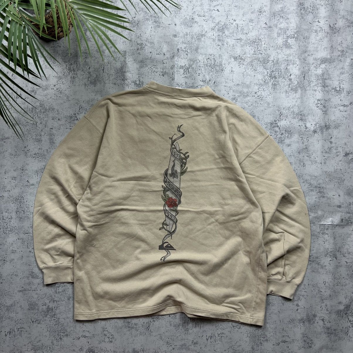 90s Quiksilver Vintage Surf Style Y2K Oversized Sweatshirt