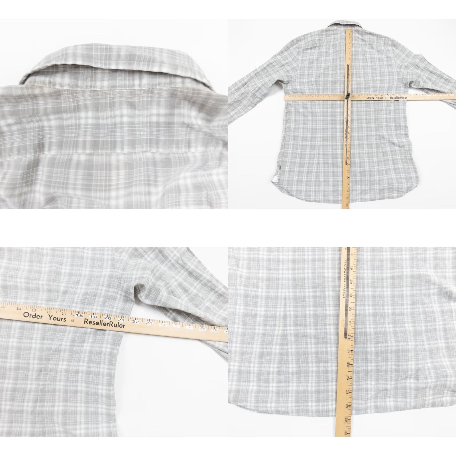 John Varvatos VINTAGE John Varvatos Men’s Button-Down Shirt Large Gray Long Sleeve Collared Cotton Country/Region of Manufacture: China (remove non-title) Size US L / EU 52-54 / 3 - 8 Thumbnail