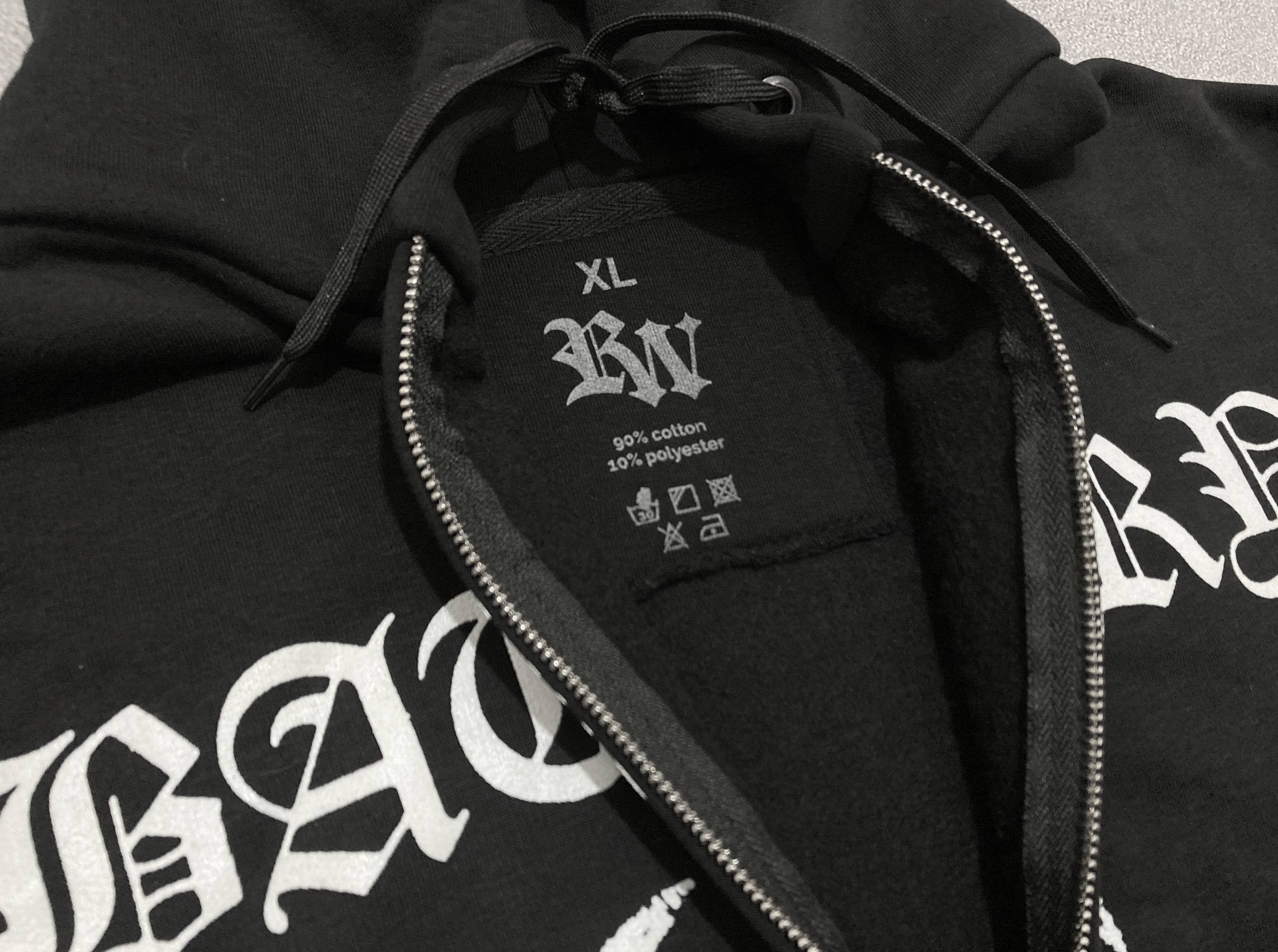 Band Tees Zip-hoodie Bathory - black metal (mayhem , venom , burzum) Size US XL / EU 56 / 4 - 9 Thumbnail