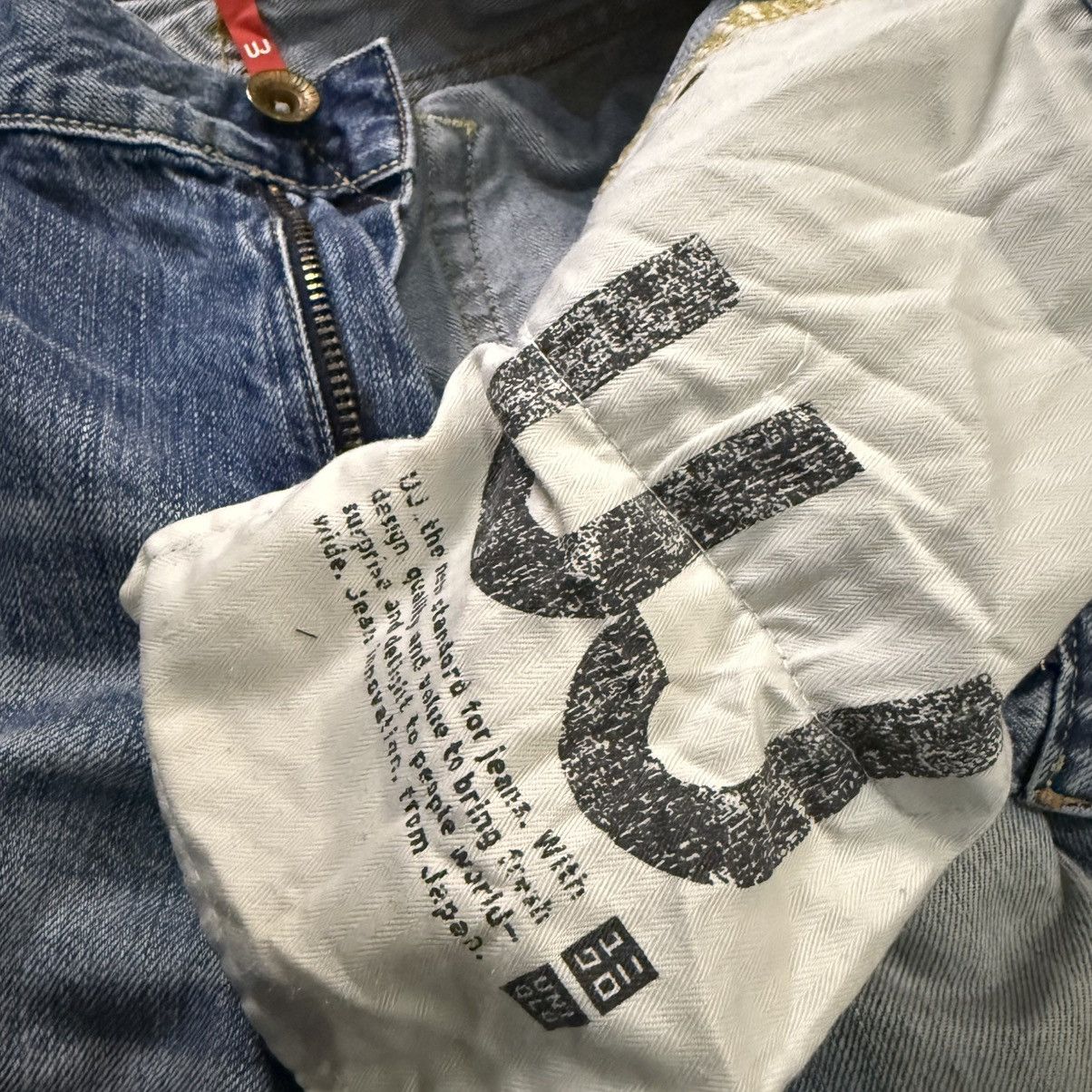 Undercover × Uniqlo 🔥🇯🇵 Archive Vintage 90s Uniqlo S002 UJ Distressed Denim Jeans Size US 34 / EU 50 - 16 Thumbnail