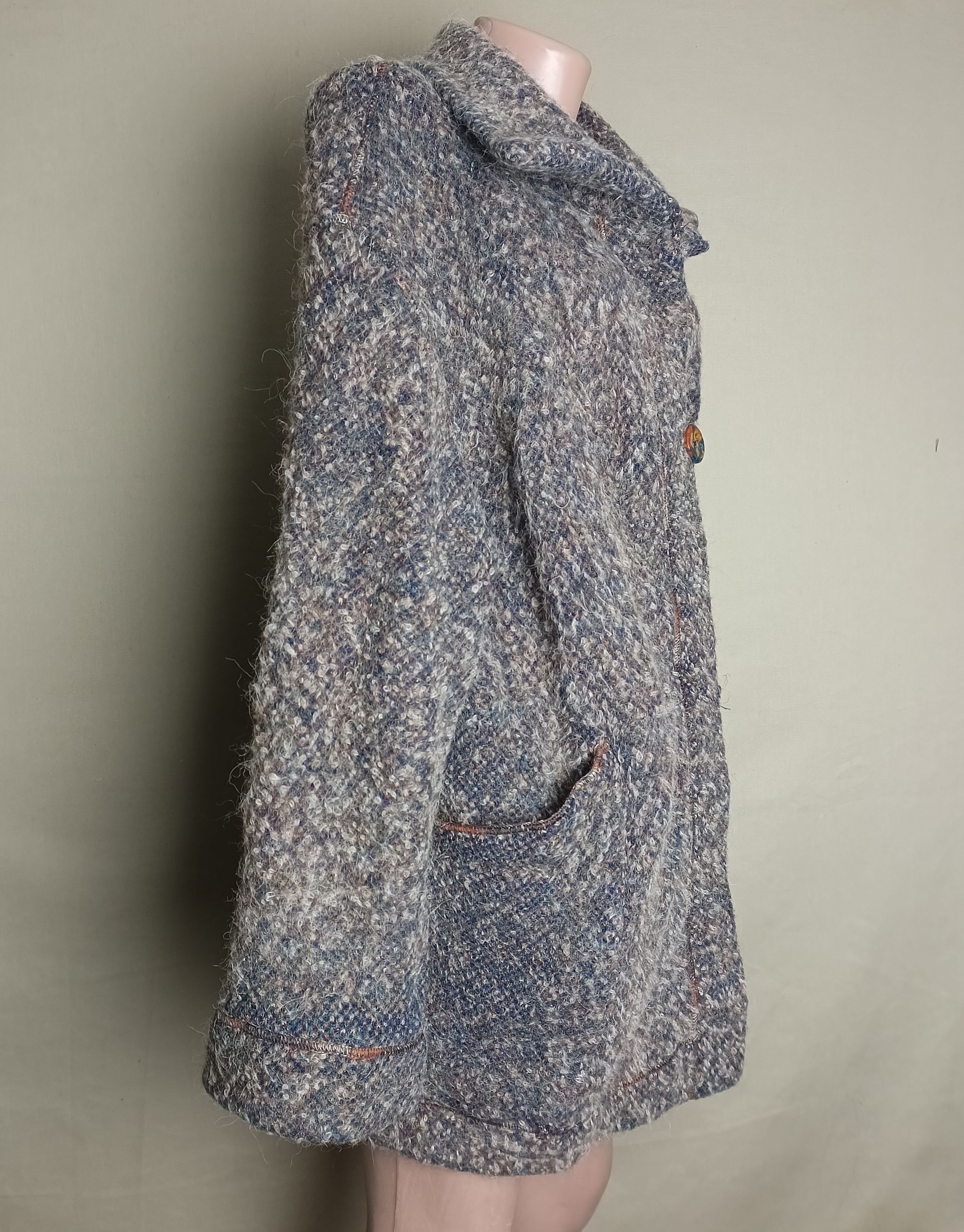 Missoni × Vintage MISSONI Floral 80s Wool Mohair Alpaca Doubleside Coat S Size S / US 4 / IT 40 - 8 Thumbnail