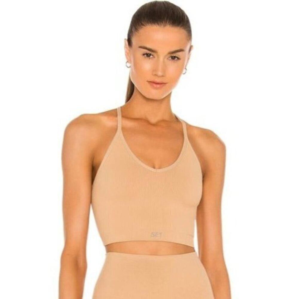 Designer SET Active x Revolve Ribbed V Sports Bra Size ONE SIZE - 1 Thumbnail