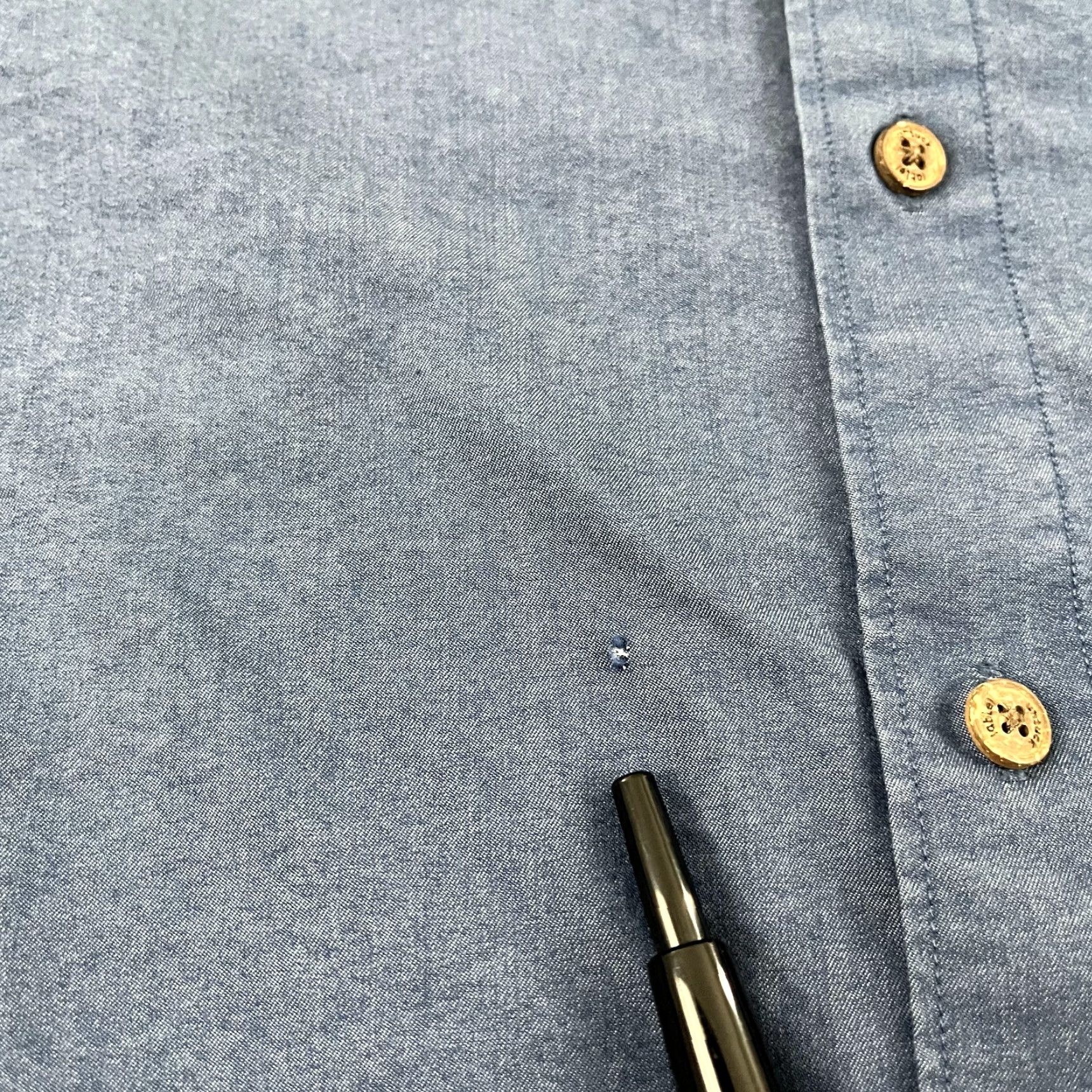 Vintage VINTAGE Twillory Men’s Dress Shirt Long Sleeve Blue Cotton/Nylon Spandex Button-Down Business Casual Classic Untuckable M Size 40R - 7 Thumbnail
