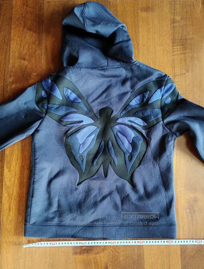 Valentino Valentino Dark blue butterfly zipper space cotton sweatshi Size US XL / EU 56 / 4 - 2 Thumbnail