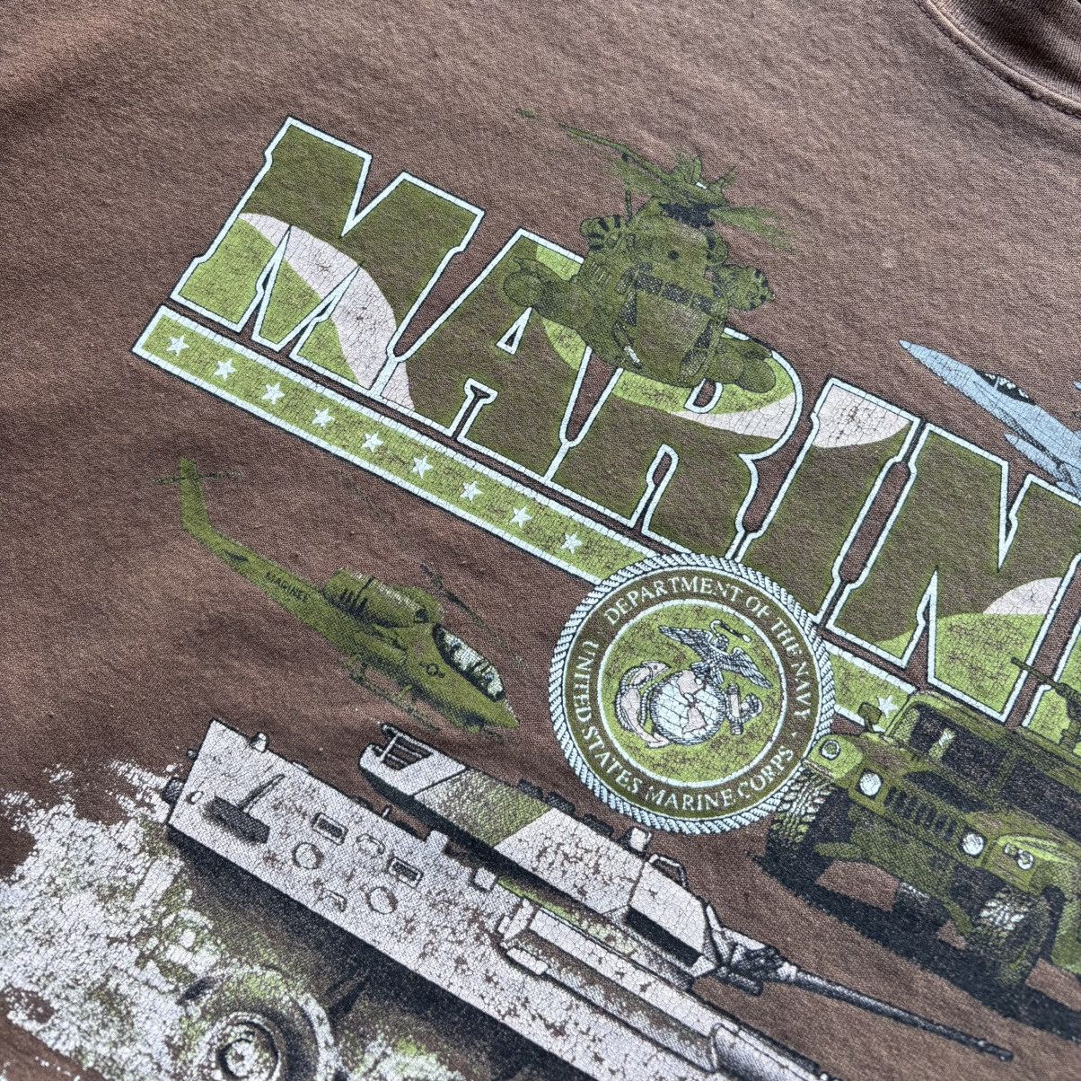 Hanes vintage 90s US MARINES Military Army spellout sweatshirt Size US XL / EU 56 / 4 - 7 Thumbnail