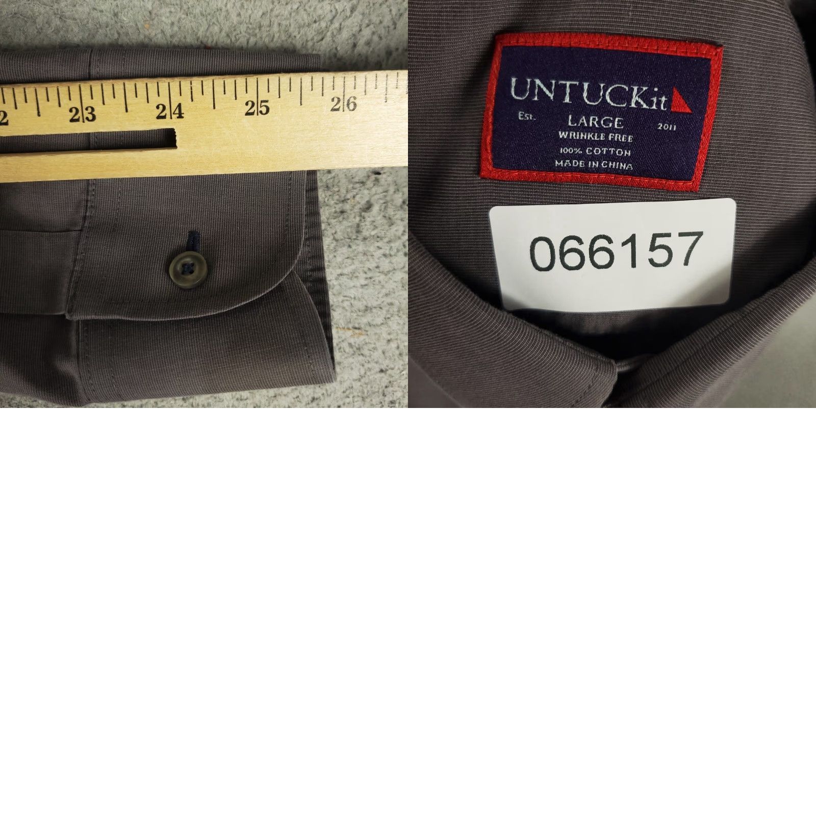 UNTUCKit UNTUCKit Shirt Mens Size Large Gray Casual Button Up Long Sleeve Size US L / EU 52-54 / 3 - 8 Thumbnail