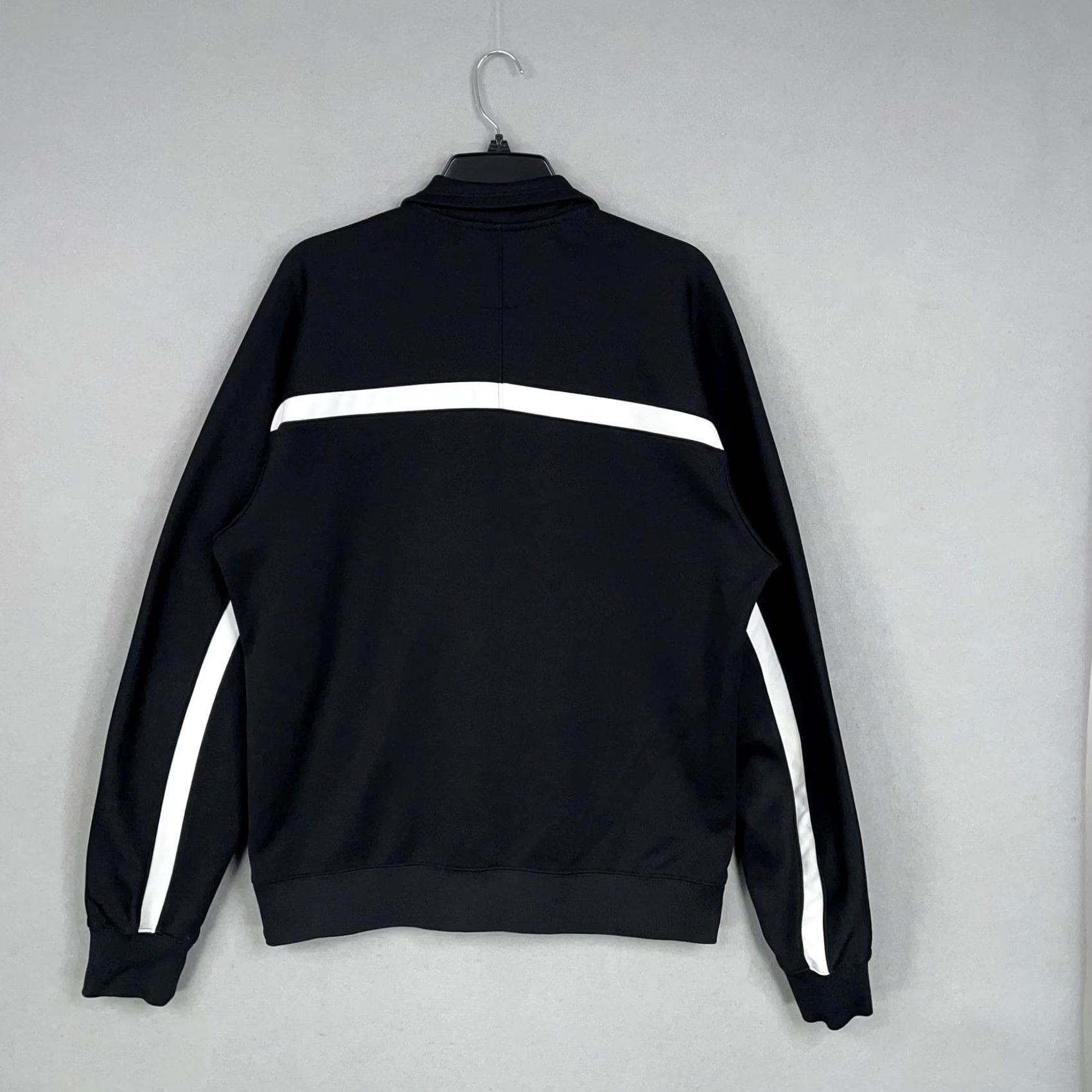 Nike Nike Jacket Track Jacket Mens Large Black White Full Zip Swoosh Striped 90s Athletic Mens Size US L / EU 52-54 / 3 - 7 Thumbnail