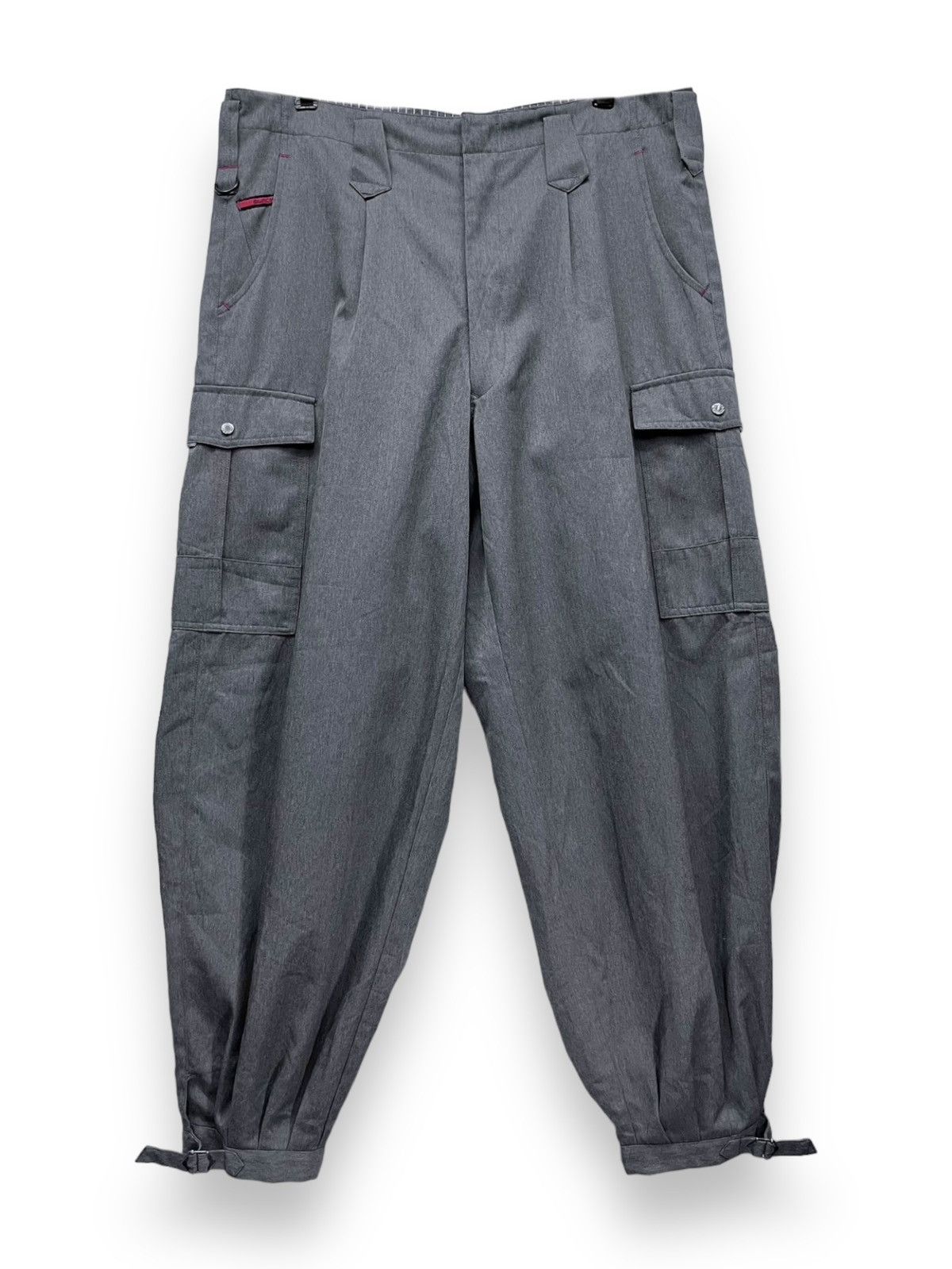 Japanese Brand Inspired YOHJI Baggy Balloon Buckle Leg Poly-Cotton Pants💥 Size US 34 / EU 50 - 1 Thumbnail