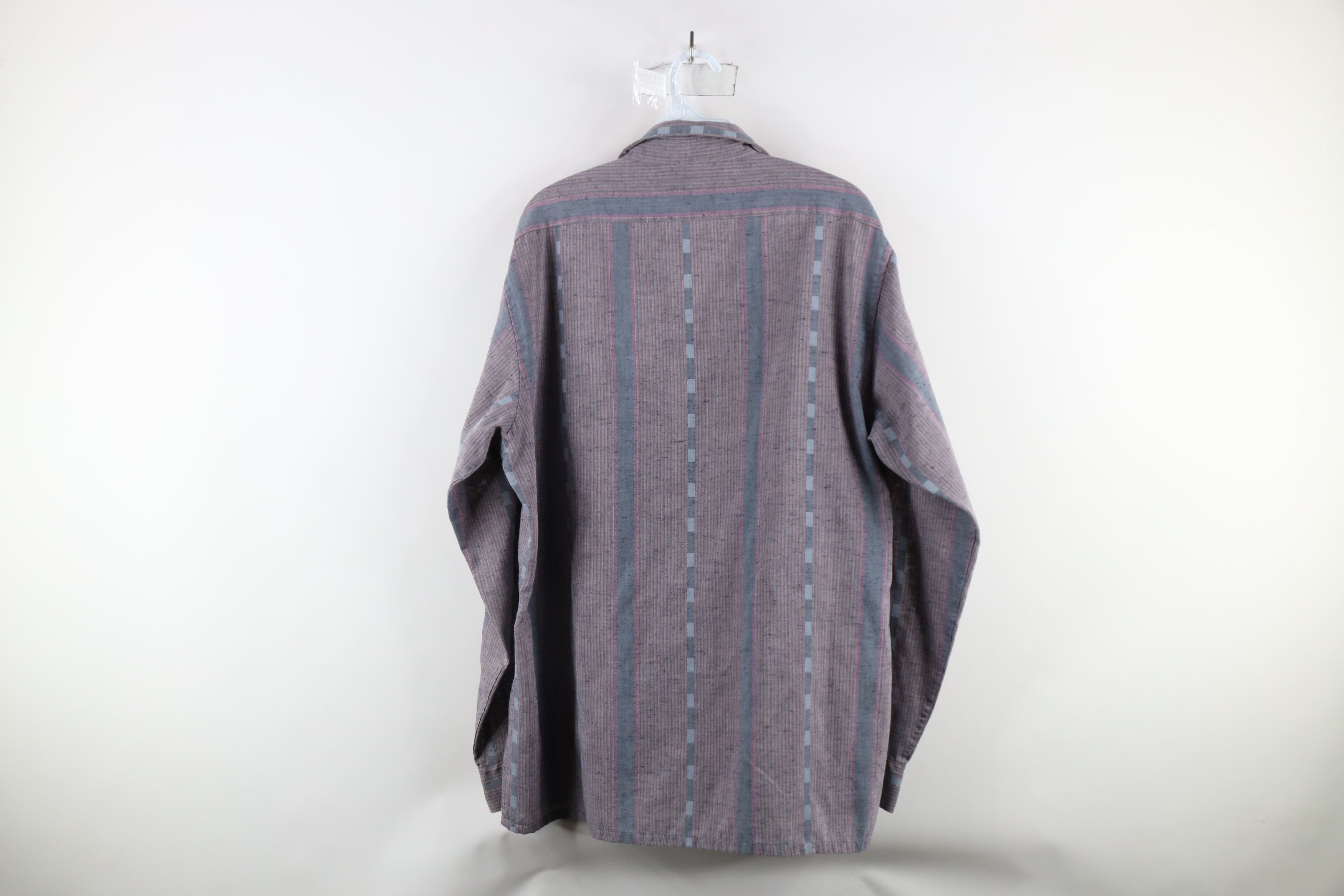 Vintage Vintage 90s Streetwear Block Collared Button Shirt Pink Size US XL / EU 56 / 4 - 10 Thumbnail