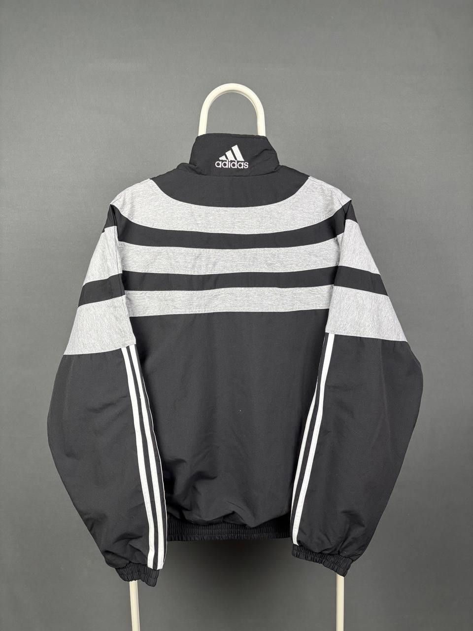 Adidas Adidas Windbreaker Jacket Size M Black Grey Full Zip Vintage Size US M / EU 48-50 / 2 - 5 Thumbnail