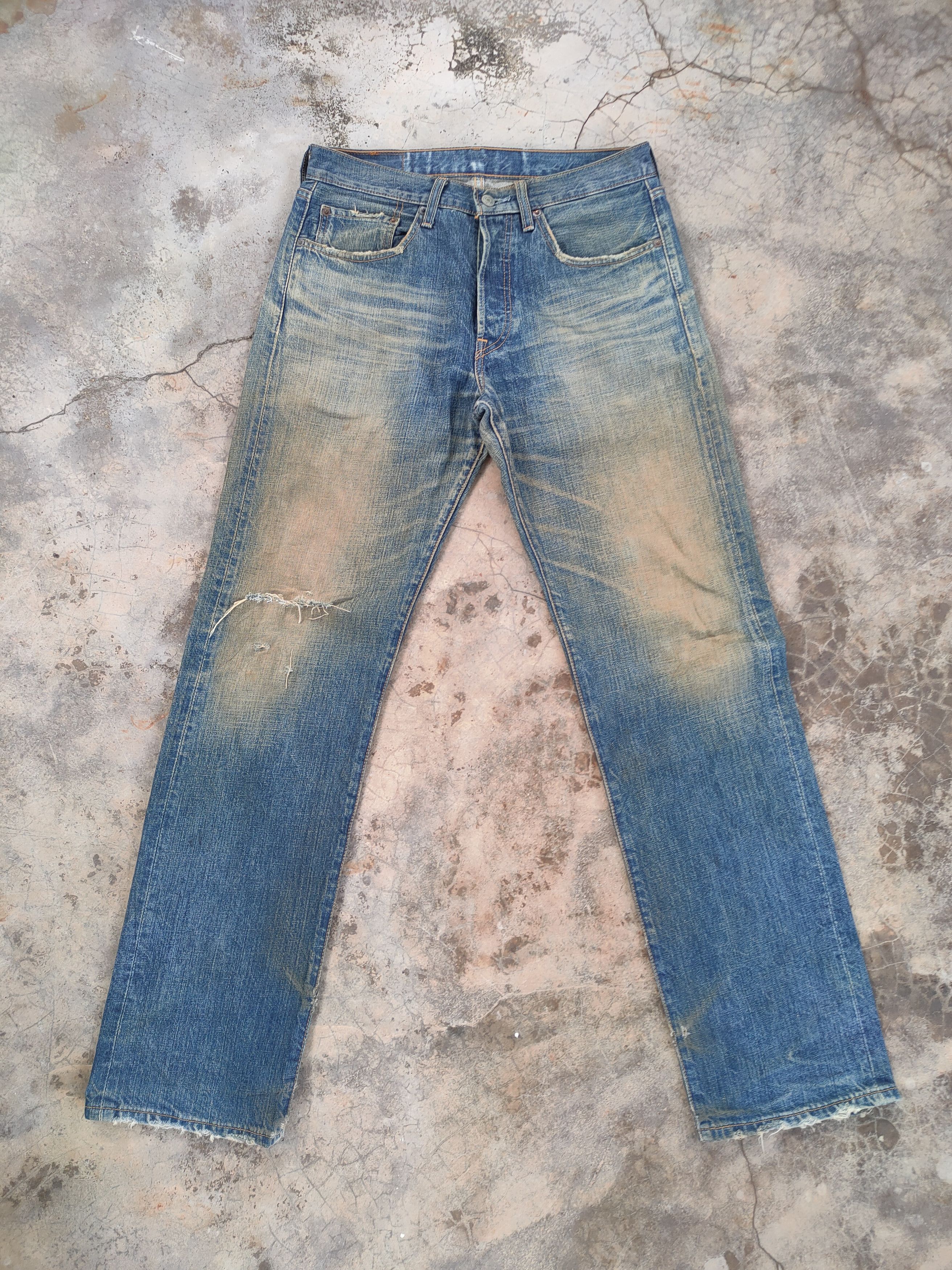 Levi's Vintage Clothing VINTAGE LEVI'S 501 FADED RUSTY DISTRESSED JEAN DENIM PANTS Size US 32 / EU 48 - 2 Thumbnail