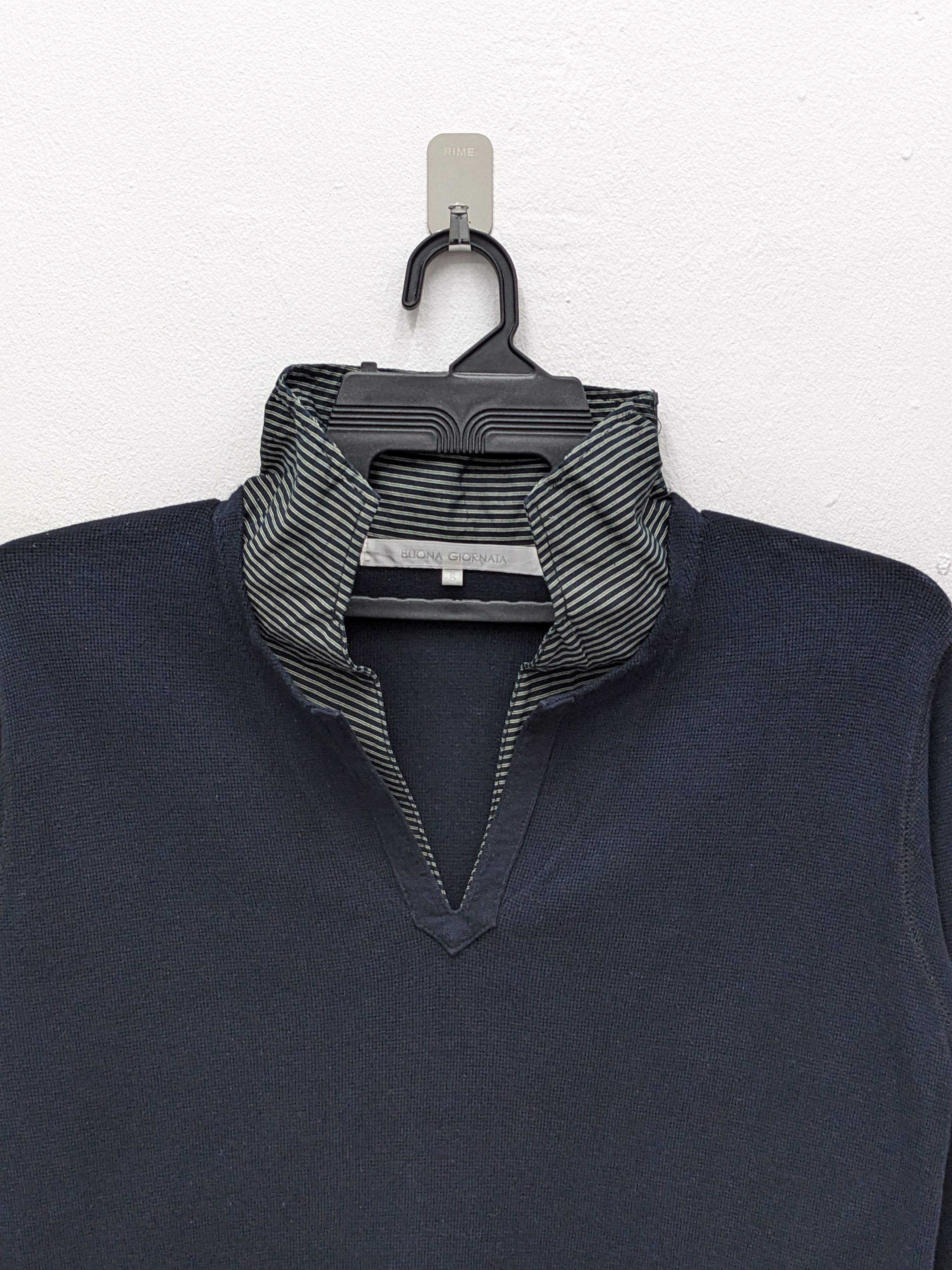 GOSTAR DE FUGA BUONA GIORNATA Knit Jumper with Striped High Collar Size US S / EU 44-46 / 1 - 3 Thumbnail