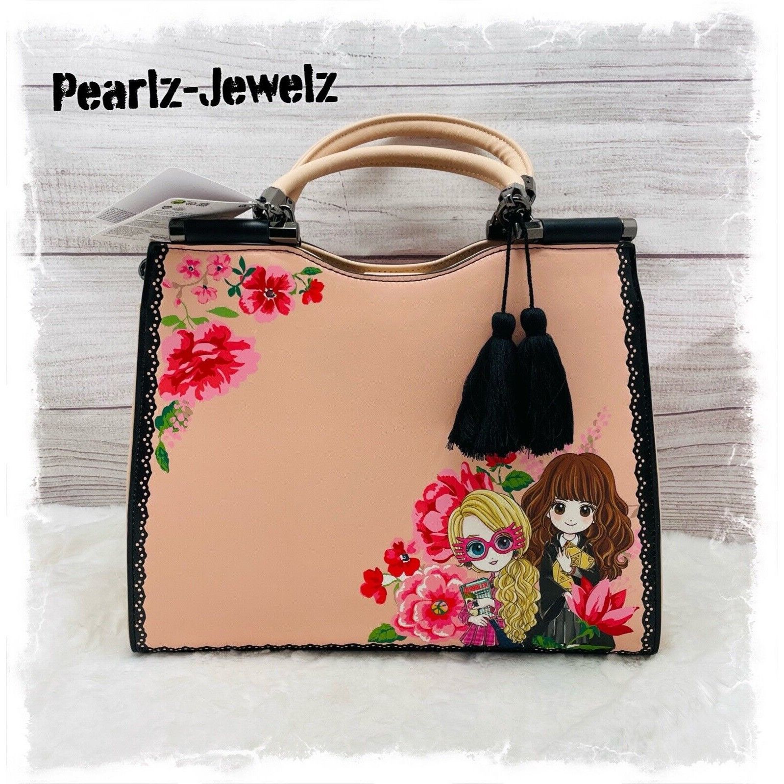 Disney Loungefly Harry Potter Hermione & Luna Floral Handbag Purse Size ONE SIZE - 1 Thumbnail