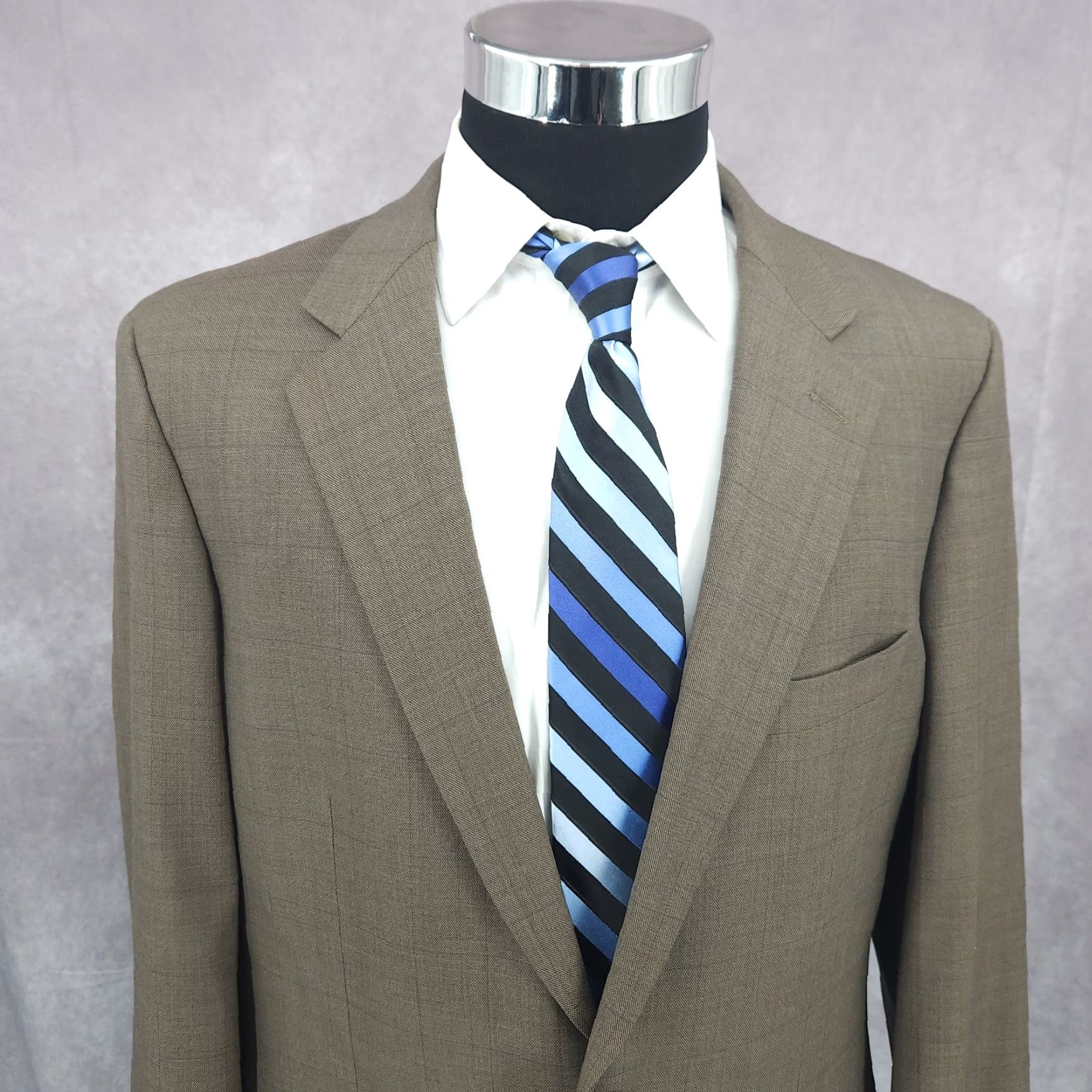 Vintage Versini Blazer Mens 42 Green Windowpane Plaid Sport Coat Jacket Size 42R - 3 Thumbnail