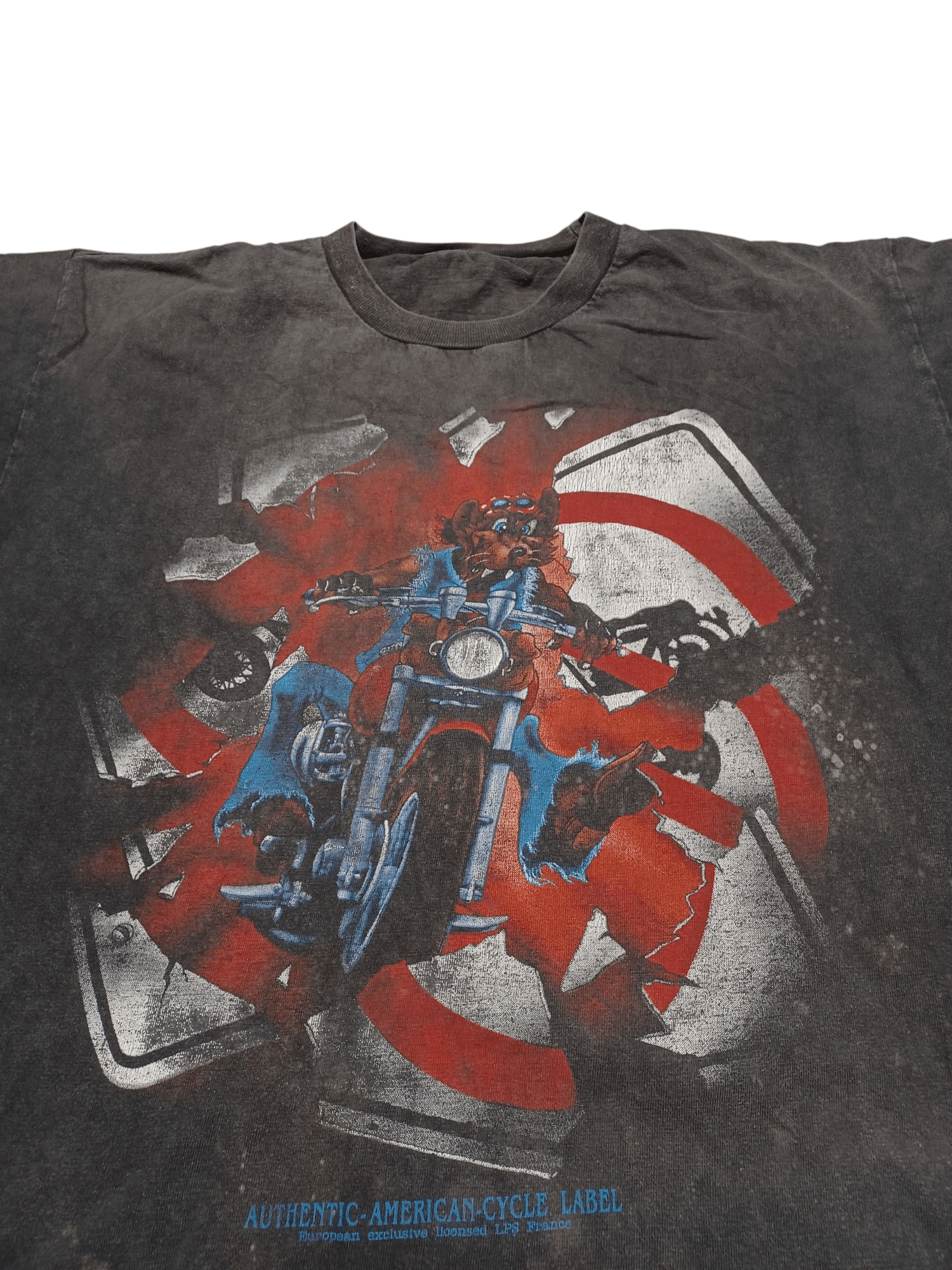 Other VINTAGE MADE IN USA FADED 90S SINGLE STITCH RACING BIKER TEE Size US XL / EU 56 / 4 - 2 Thumbnail