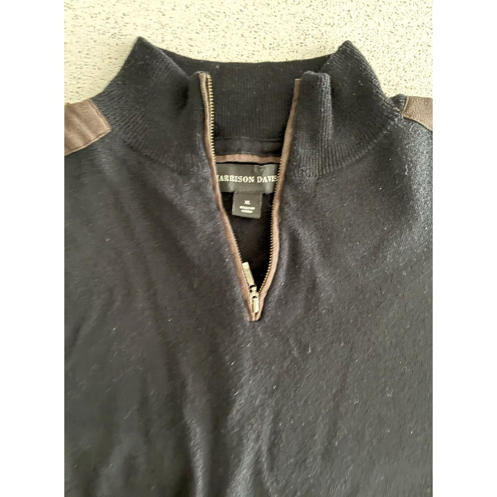 Vintage VINTAGE Men’s Harrison Davis Wool Blend Navy Sweater Pullover XL Mens Pullover Wool Black 90s Decade Size US XL / EU 56 / 4 - 2 Thumbnail