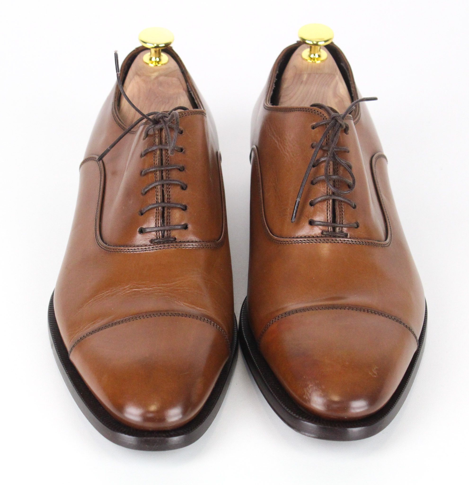 Suitsupply EU42 Brown Leather Laced Low-Top 72345 Size US 9 / EU 42 - 2 Thumbnail