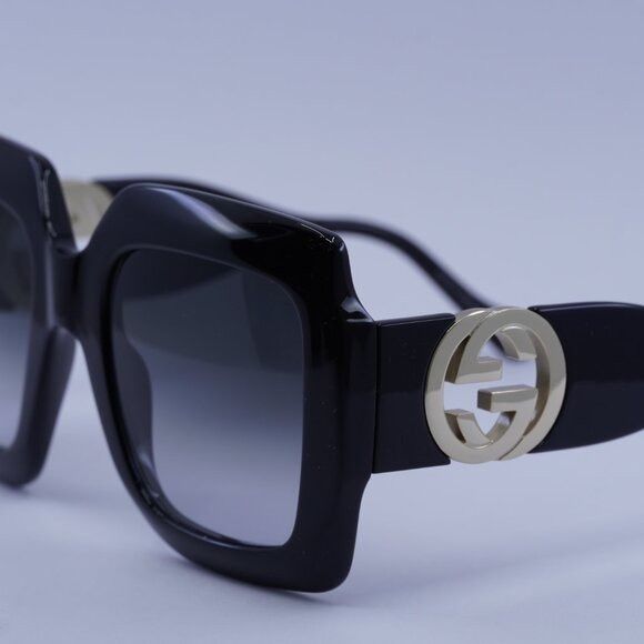 Gucci Gucci GG1022S 001 Sunglasses Black Square Frame, Grey Lenses Size ONE SIZE - 9 Thumbnail