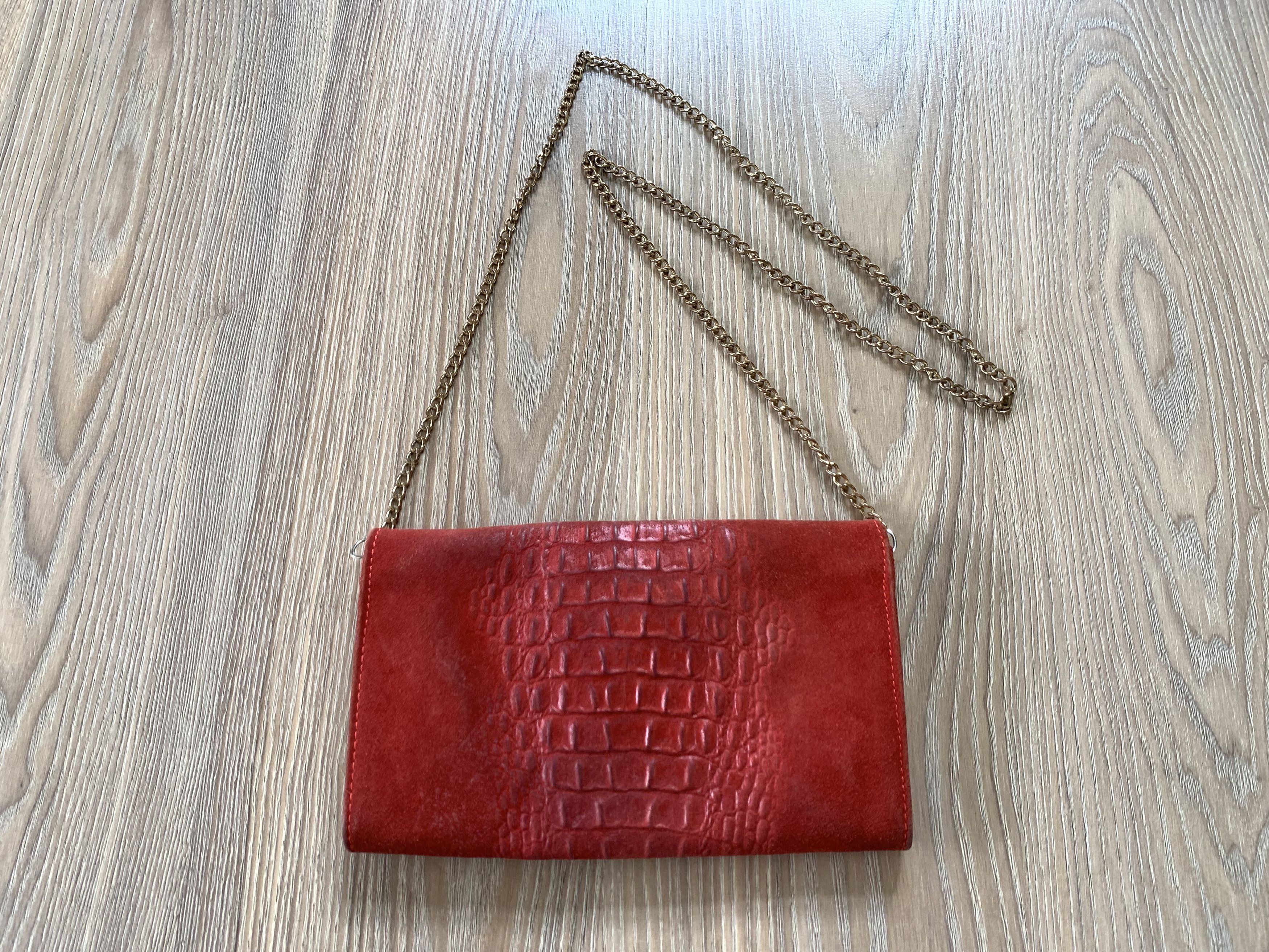 Designer Borse In Pelle Crocodile Genuine Leather Red Clutch Size ONE SIZE - 10 Thumbnail