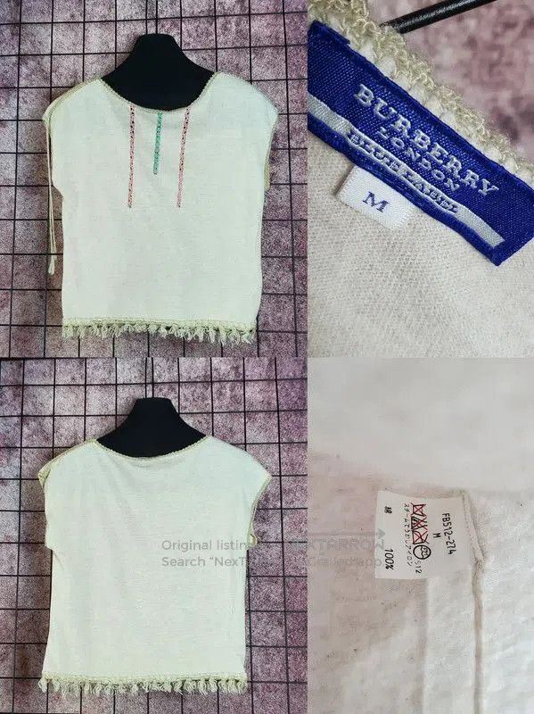 Burberry Burberry Summer Beige Cotton Embroidered Top. Size M / US 6-8 / IT 42-44 - 1 Thumbnail
