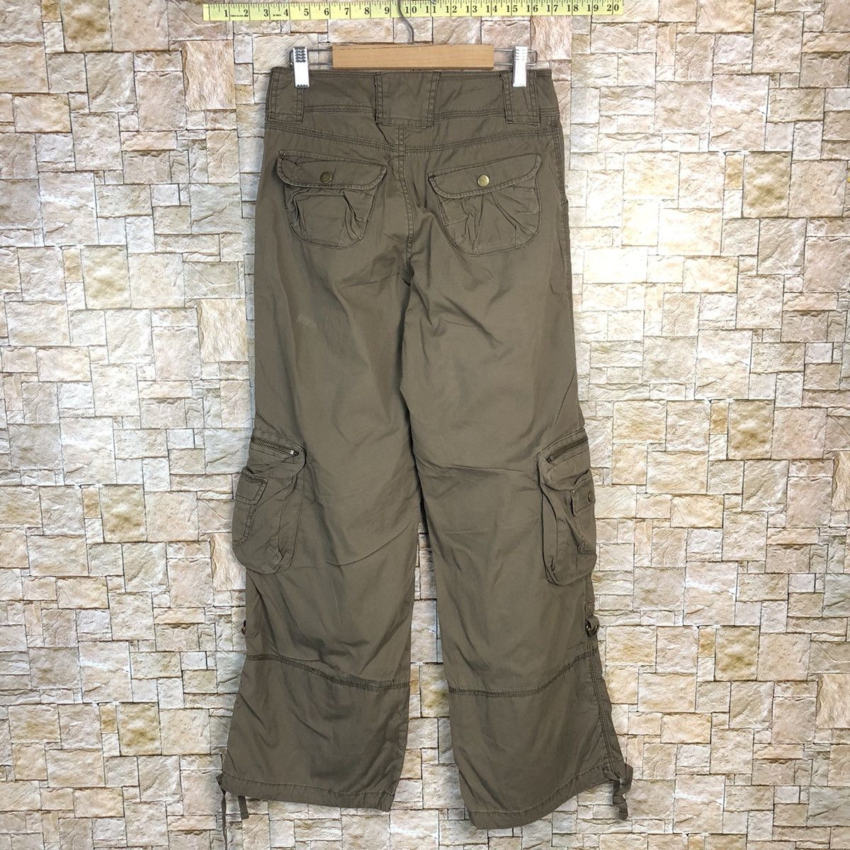 Japanese Brand Livre Claire Dark Brown Cargo Multipocket Pants #A336 Size US 27 - 14 Thumbnail