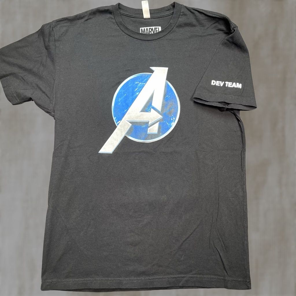 Vintage Marvel Avengers Shirt Men’s Medium 2019 Marvel Dev Team Game Tee Staff Crew Black M Mens T-Shirt Size US M / EU 48-50 / 2 - 1 Thumbnail