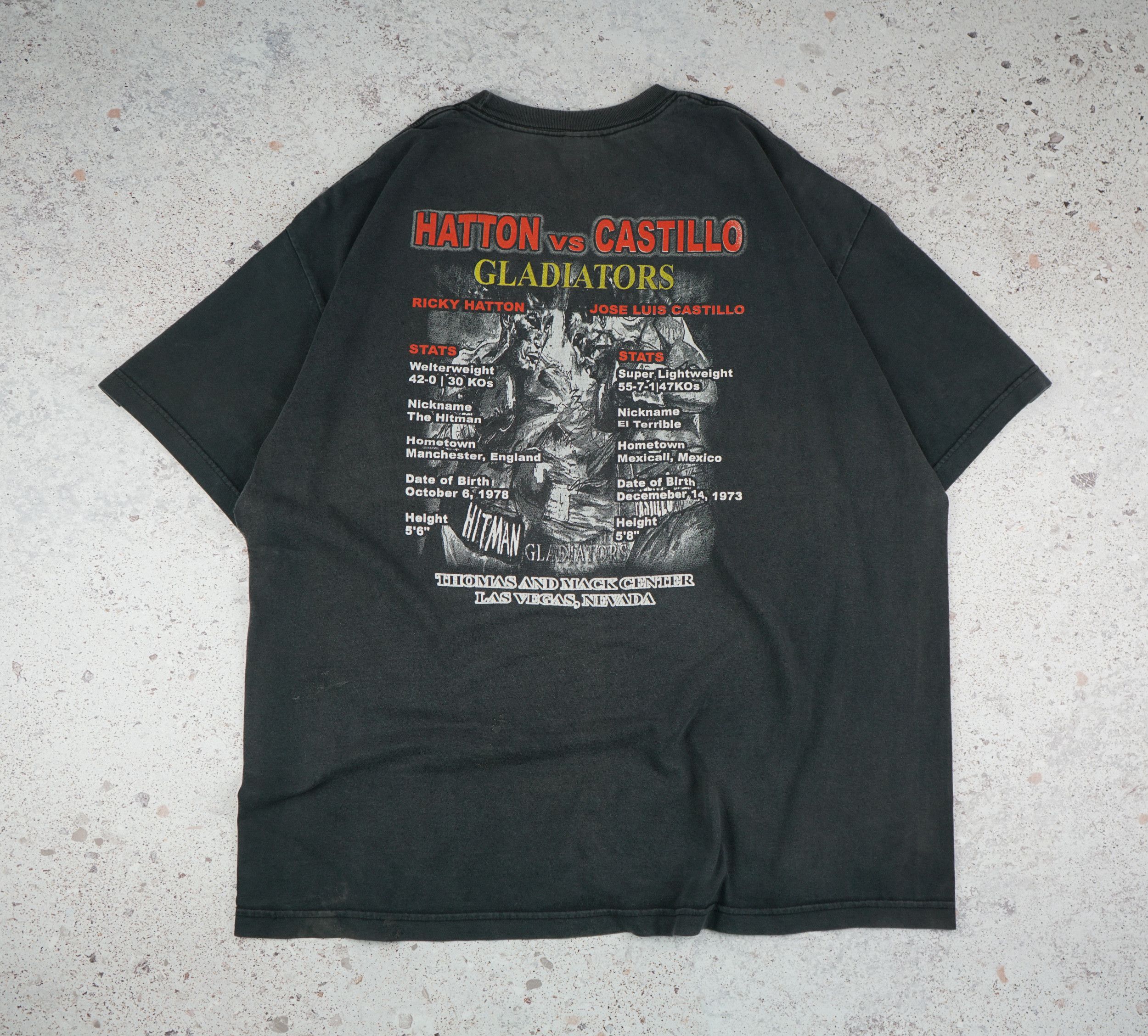 Vintage Vintage Ricky Hatton vs Jose Luis Castillo Las Vegas T Shirt Size US XXL / EU 58 / 5 - 10 Thumbnail