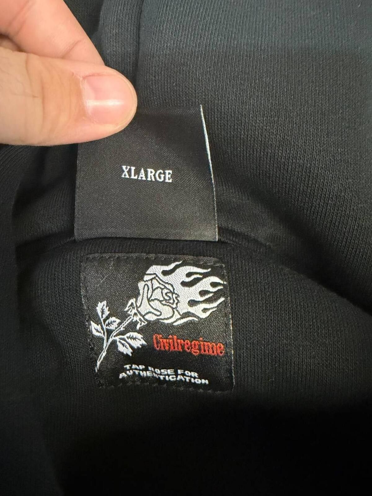 Civil Regime Civil Regime Rhinestone Flame Zip Hoodie XL Black Streetwear Size US XL / EU 56 / 4 - 3 Thumbnail