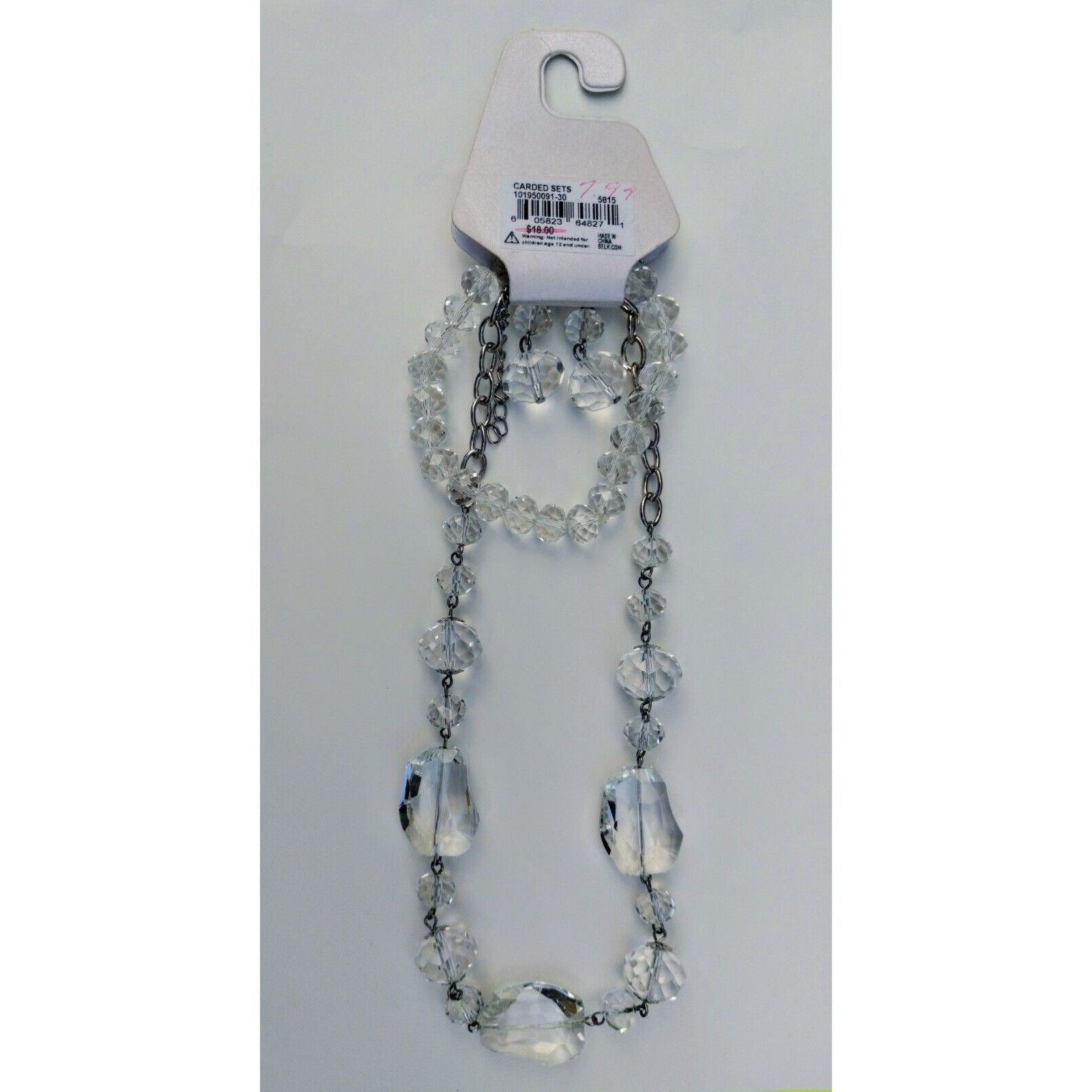 Other Kim Rogers Set Clear Beads Necklace Earrings Bracelet Transp Size ONE SIZE - 2 Thumbnail