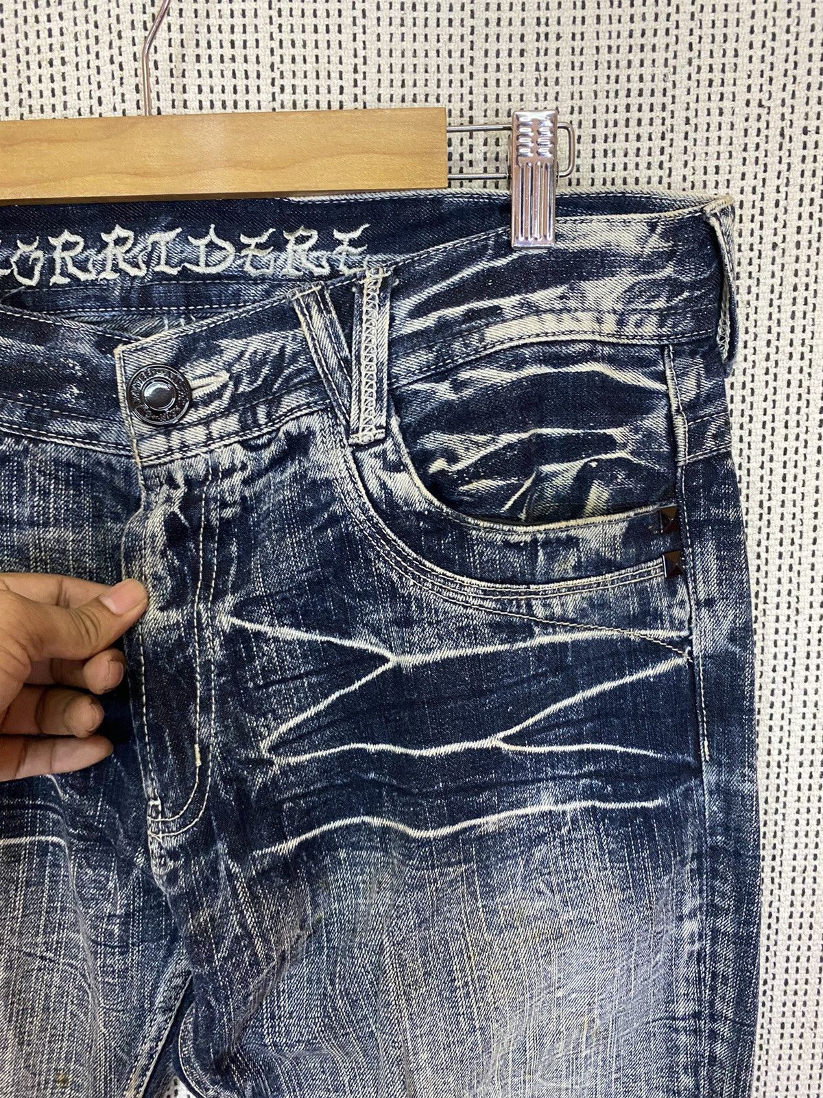 GOSTAR DE FUGA × If Six Was Nine × Japanese Brand Sorridere flared denim acidwash very rare Size US 36 / EU 52 - 8 Thumbnail