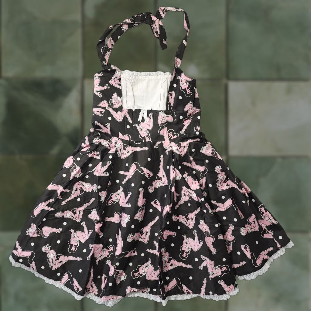 princess polly baby blue dress Pinup Couture "Annalise" Swing dress med svaler