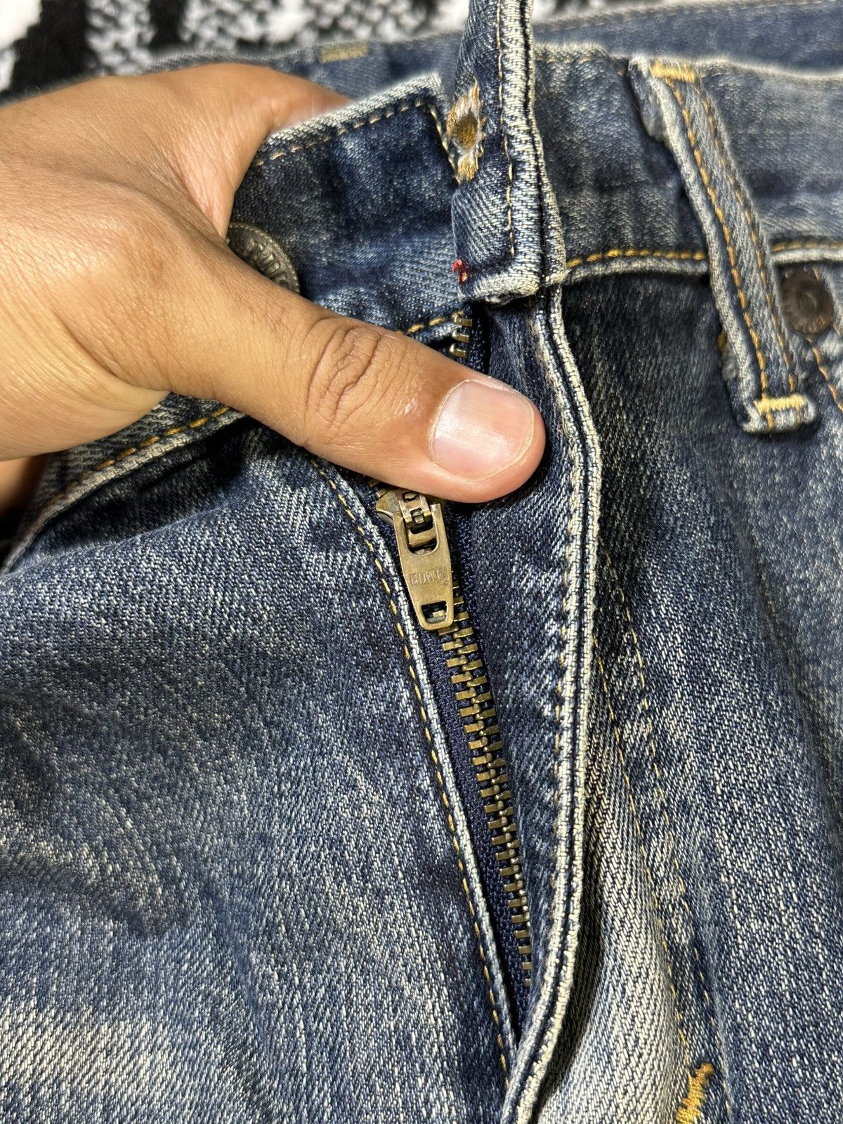 Sugar Cane 2000s Edwin 405 Exlcusive Vintage Washed Jeans Size US 33 - 5 Thumbnail