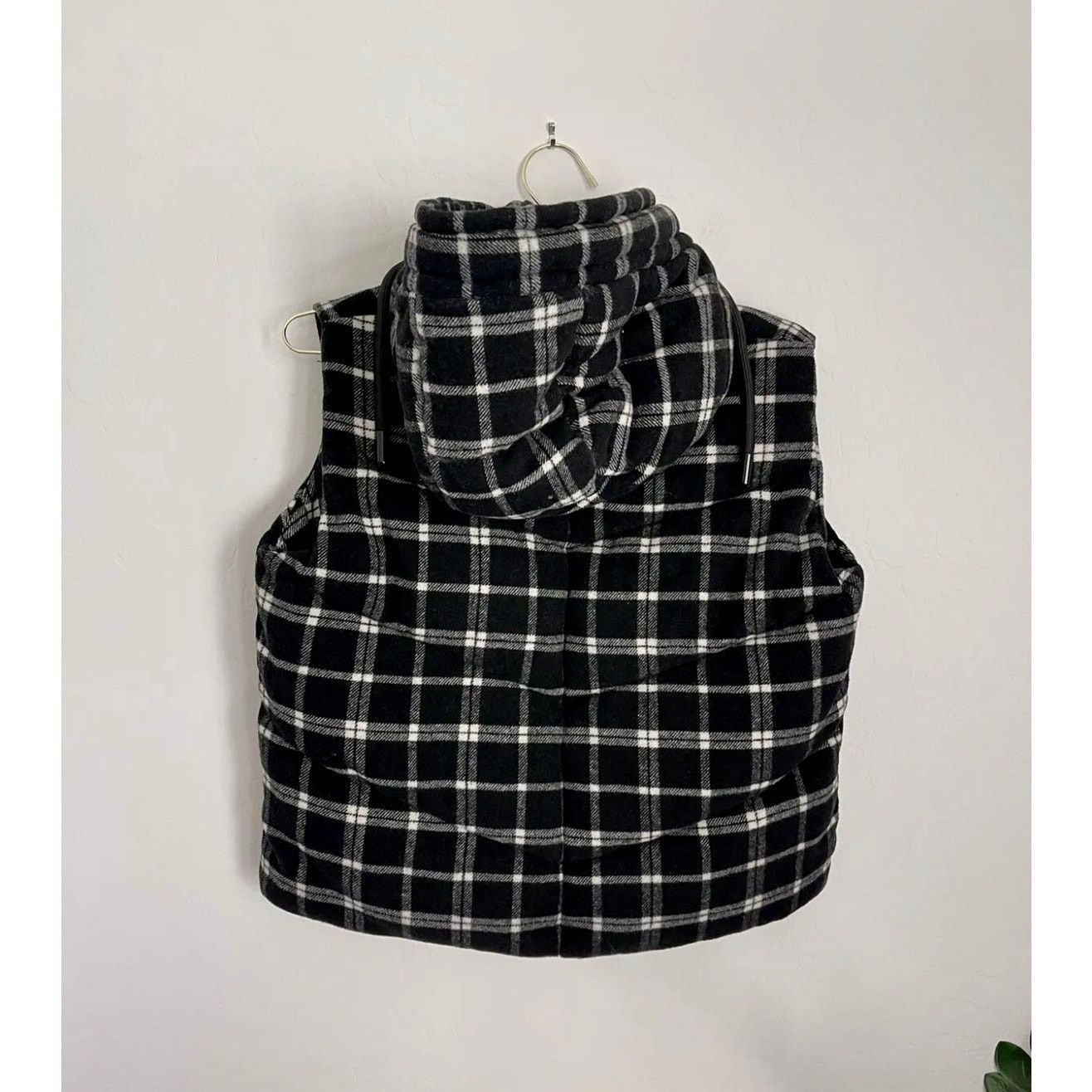 Zara Zara plaid quilted vest ecru/black Size XS / US 0-2 / IT 36-38 - 3 Thumbnail