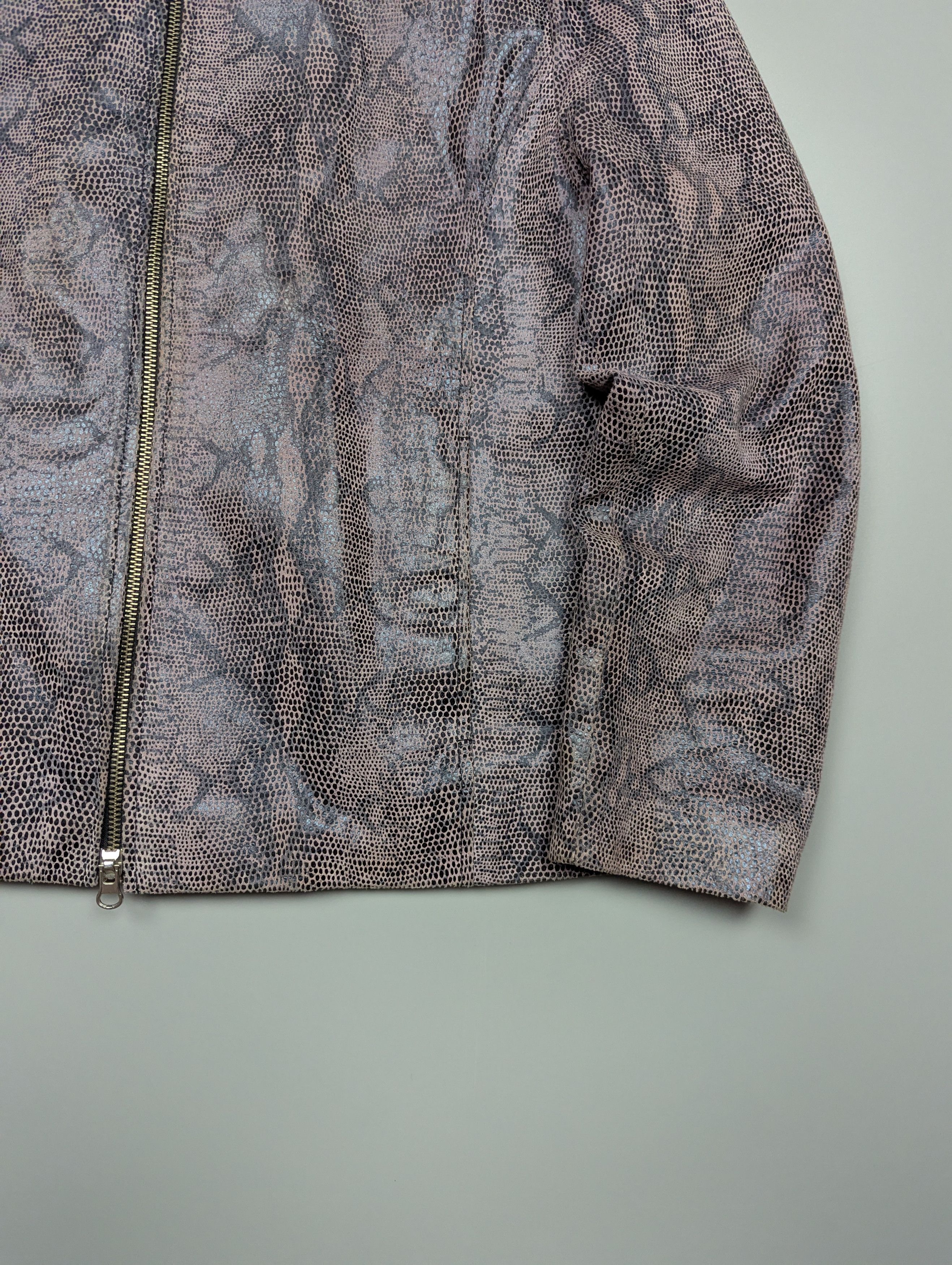 Genuine Leather Julia S Roma Vintage Snake Print Leather Jacket Women’s M/L Size L / US 10 / IT 46 - 4 Thumbnail