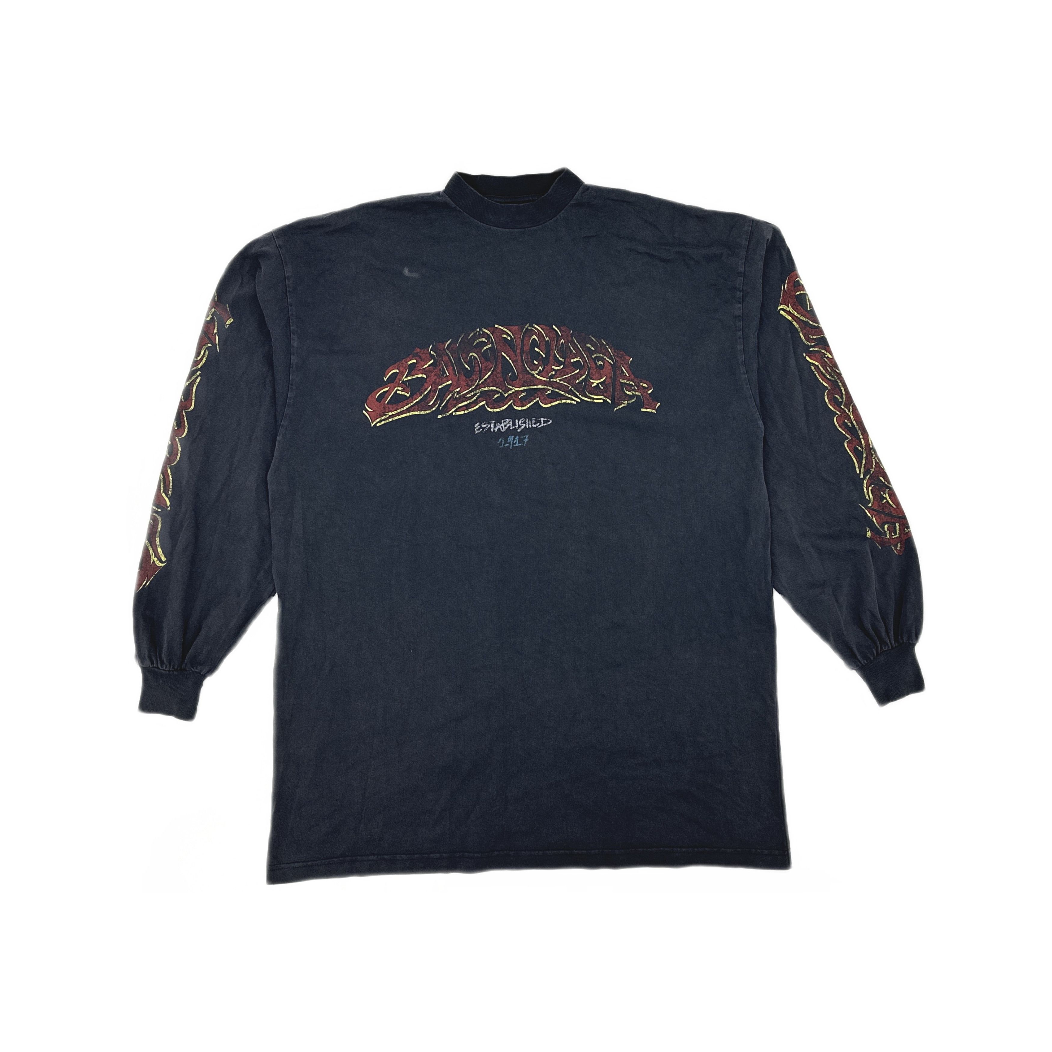 Balenciaga Balenciaga Established 1917 Long Sleeve T-Shirt US M Size US M / EU 48-50 / 2 - 1 Thumbnail