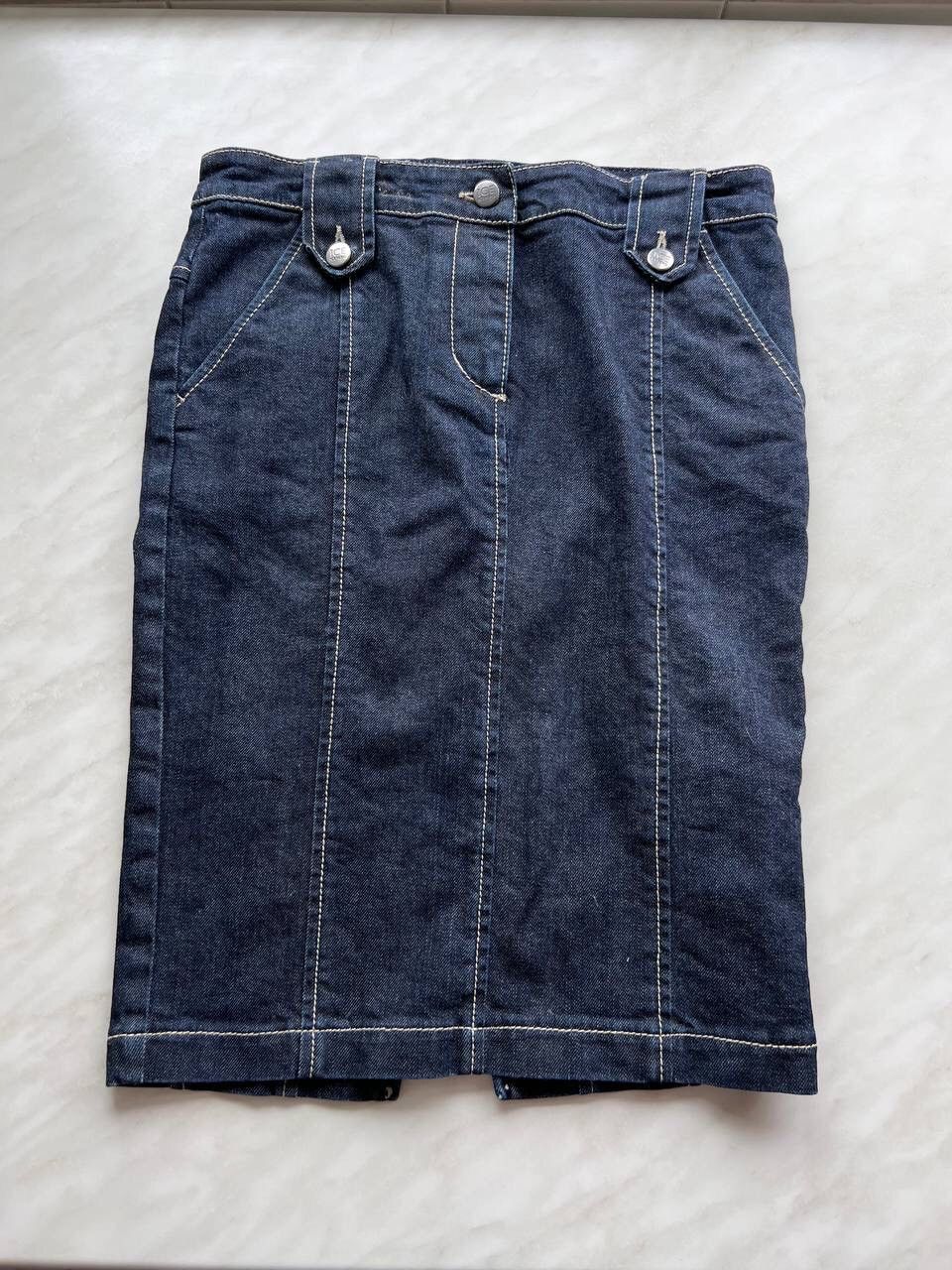Other Vintage Iceberg button denim jeans skirt mini midi maxi 90s Size 30" / US 8 / IT 44 - 4 Thumbnail