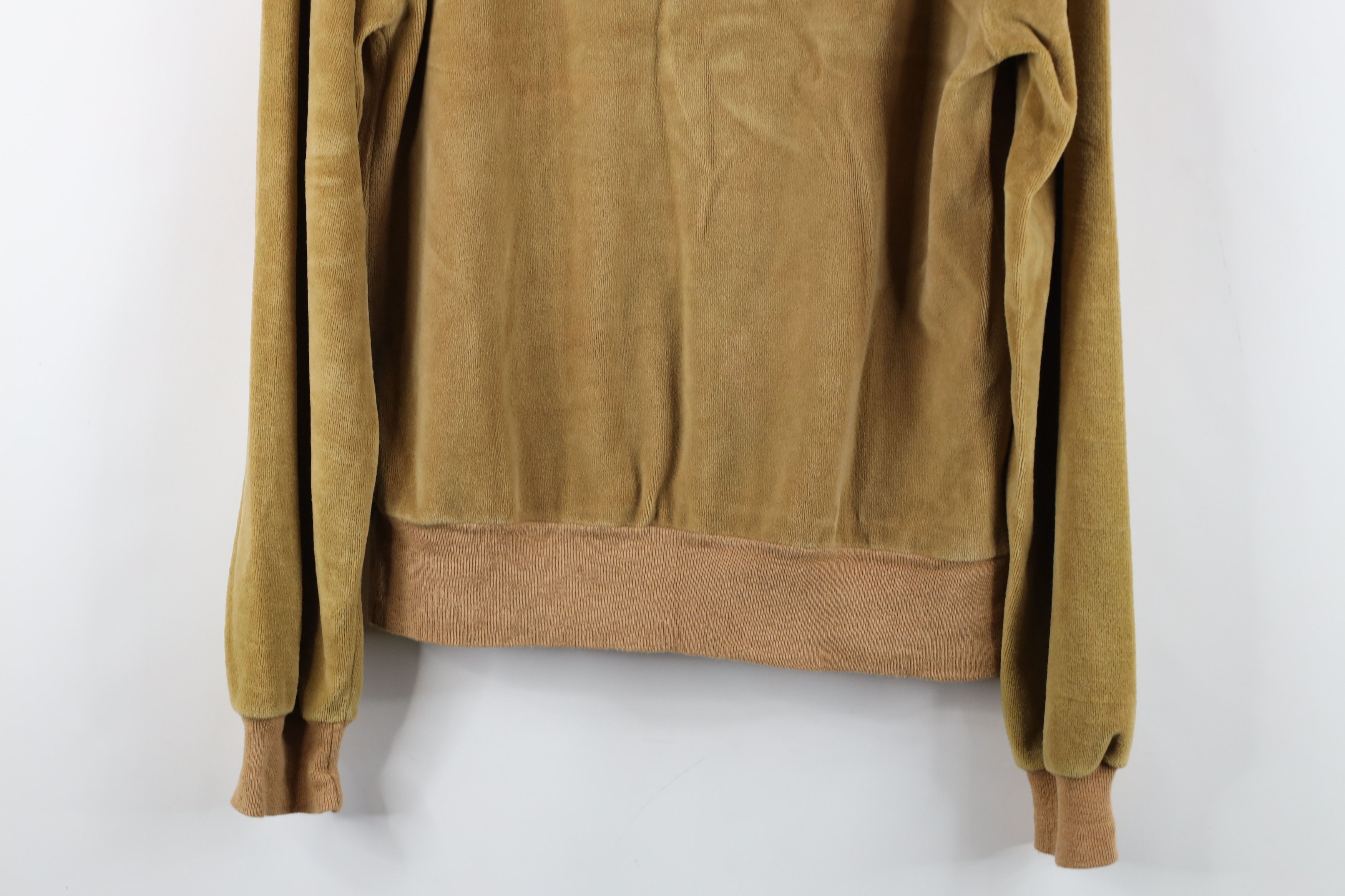 Vintage Vintage 70s Streetwear Blank Velour V-Neck Sweater USA Size US L / EU 52-54 / 3 - 13 Thumbnail