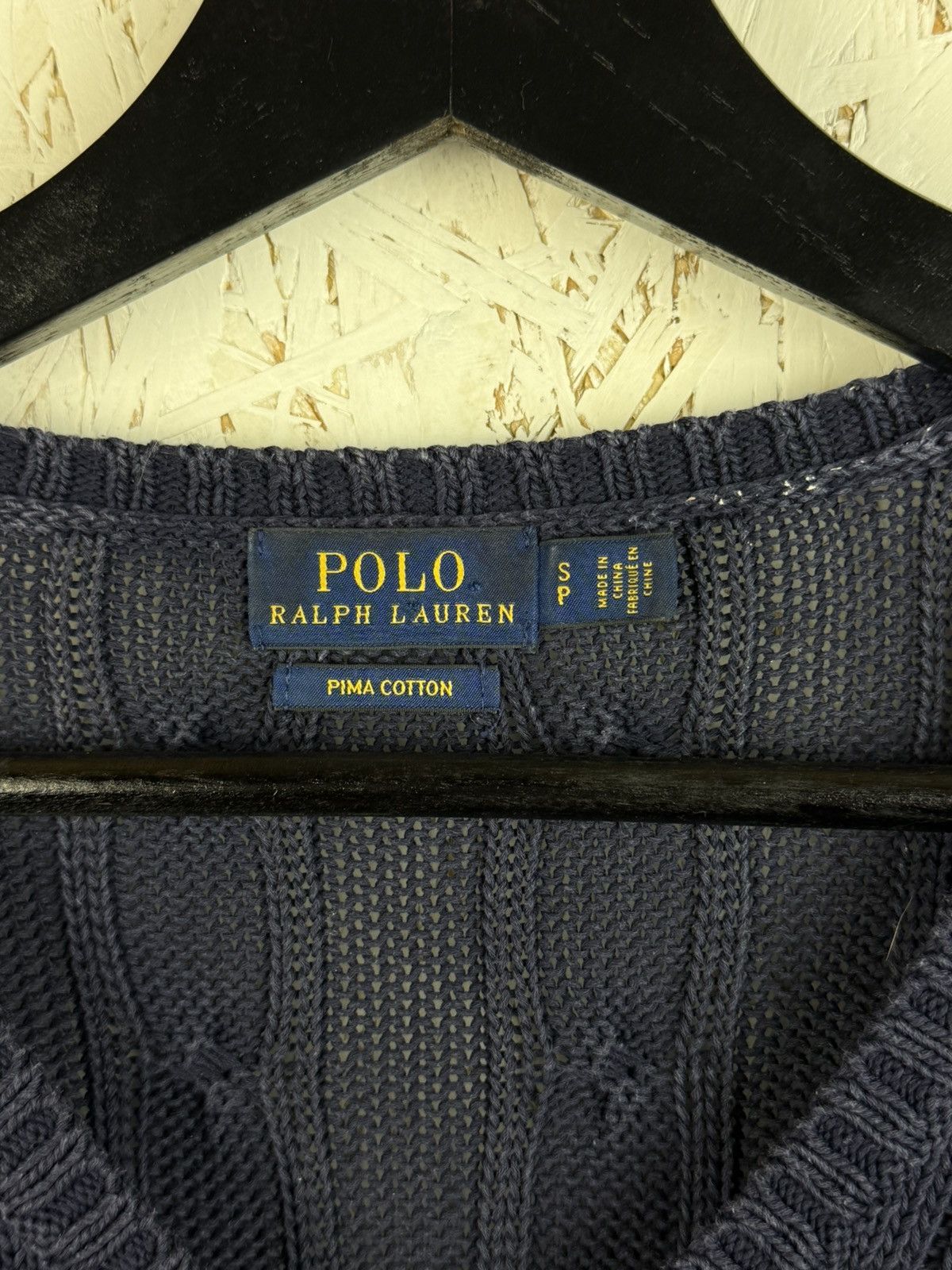 Polo Ralph Lauren Polo By Ralph Lauren V Neck Cable Knit Sweater Blue Size S Size S / US 4 / IT 40 - 5 Thumbnail