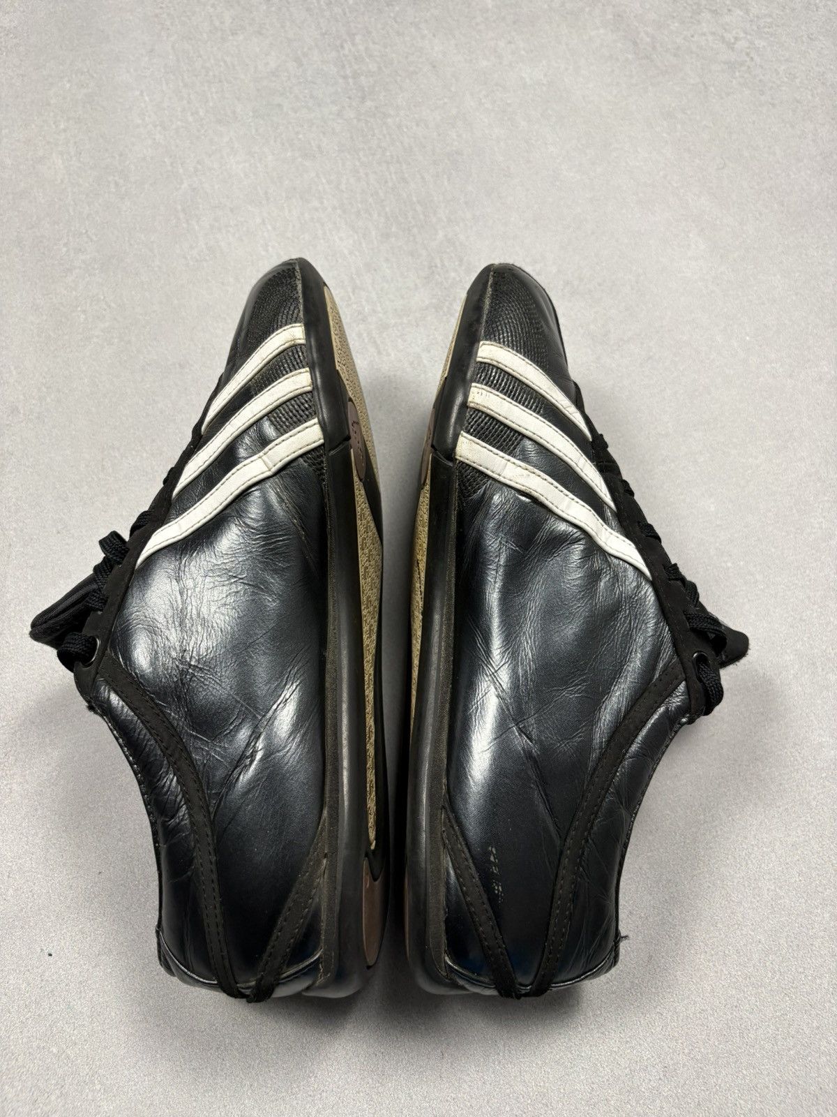 Adidas Vintage Adidas Leather Trainers Y2K 00s Sneakers 2007 Black Size US 7 / IT 37 - 4 Thumbnail