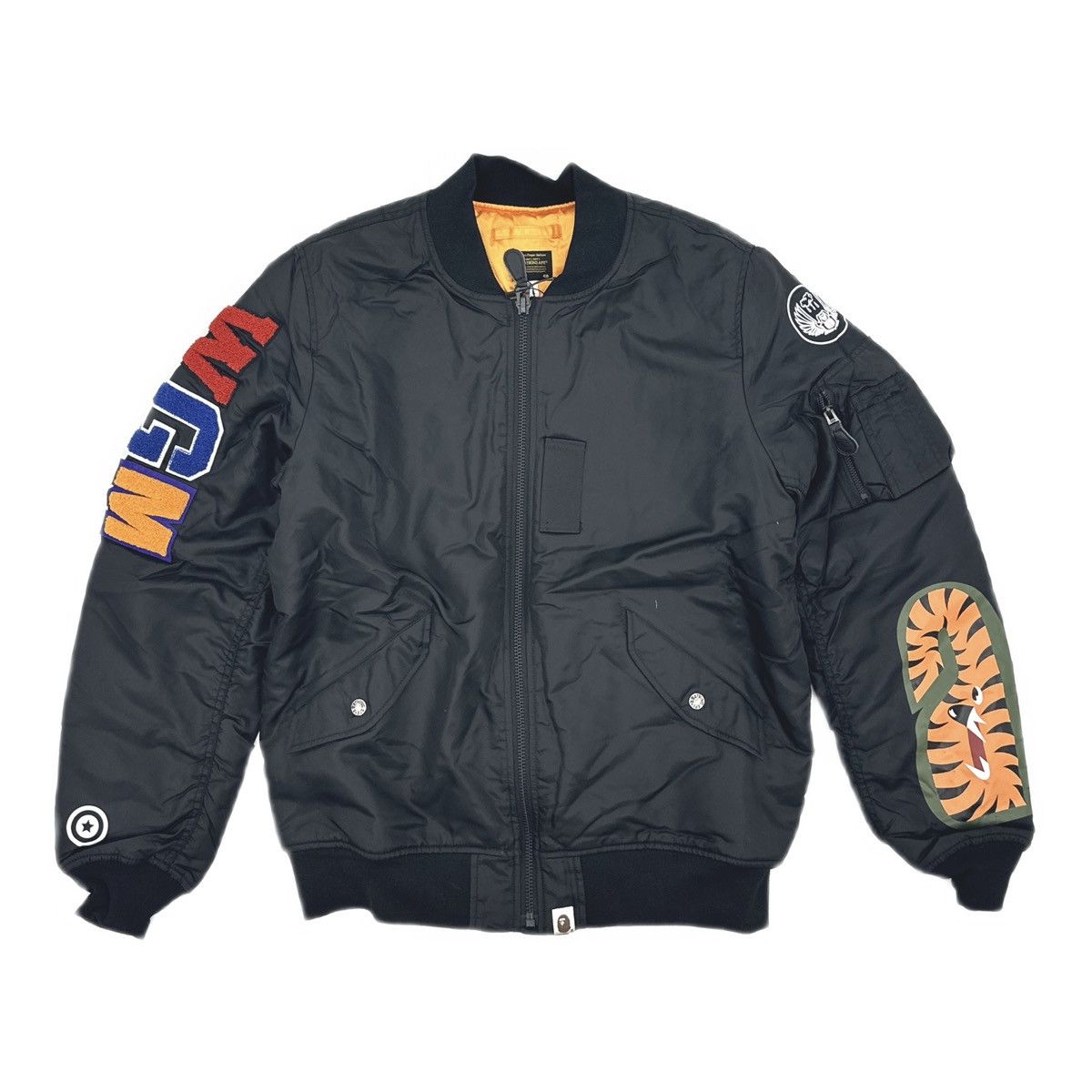 Bape A Bathing Ape Shark MA-1 Bomber Jacket Size US L / EU 52-54 / 3 - 1 Thumbnail