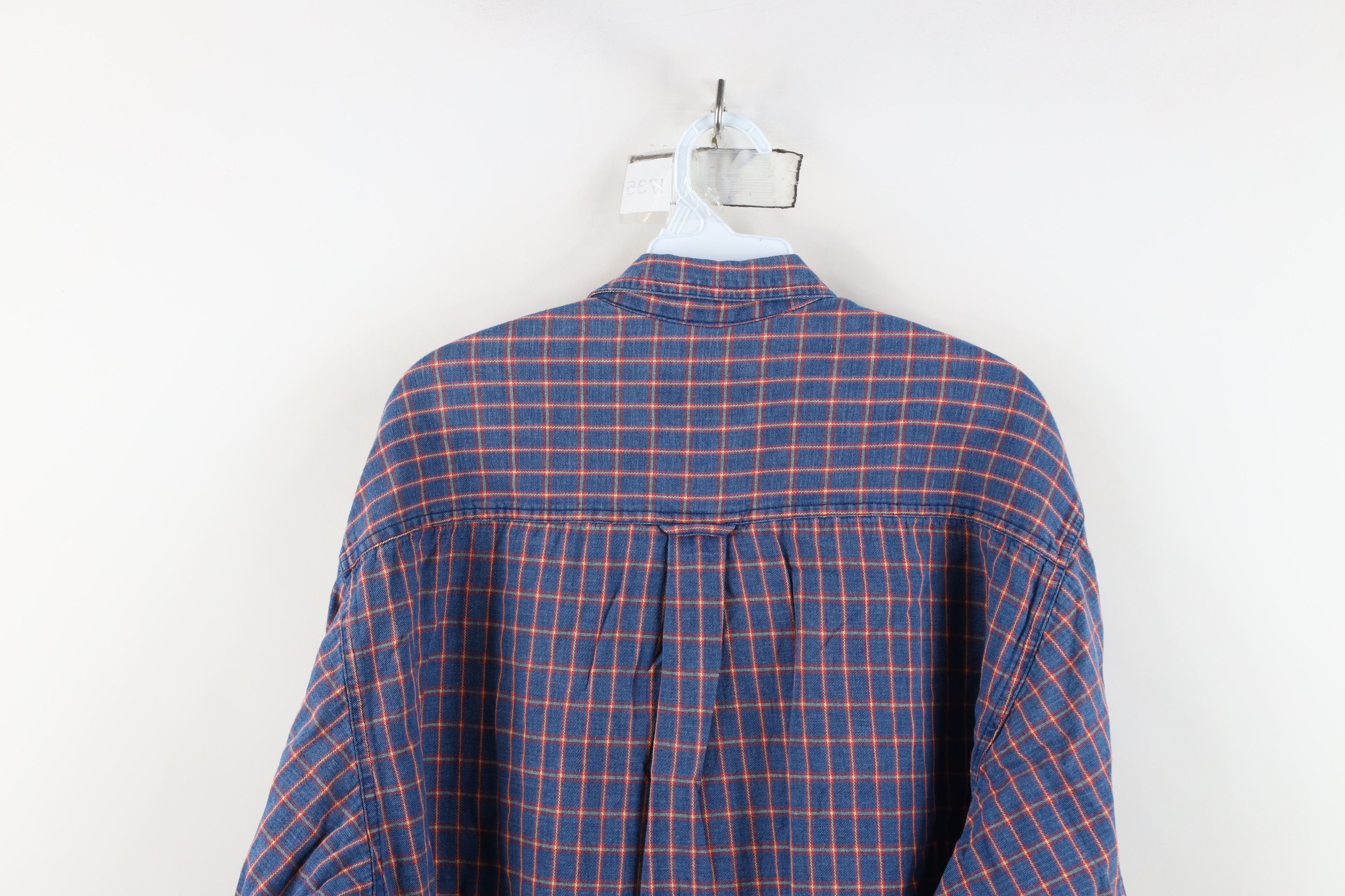 Vintage Vintage 90s Streetwear Fit Denim Collared Button Down Shirt Size US XL / EU 56 / 4 - 11 Thumbnail