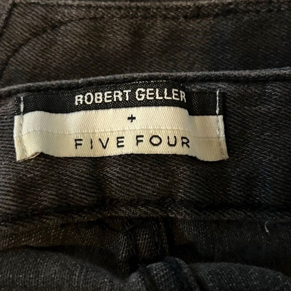 Robert Geller Robert Geller Five Four Mens Jeans Black Denim Relaxed Bootcut 38 Dark Wash Stretch 32 Inseam Mens Jeans Size US 38 / EU 54 - 4 Thumbnail