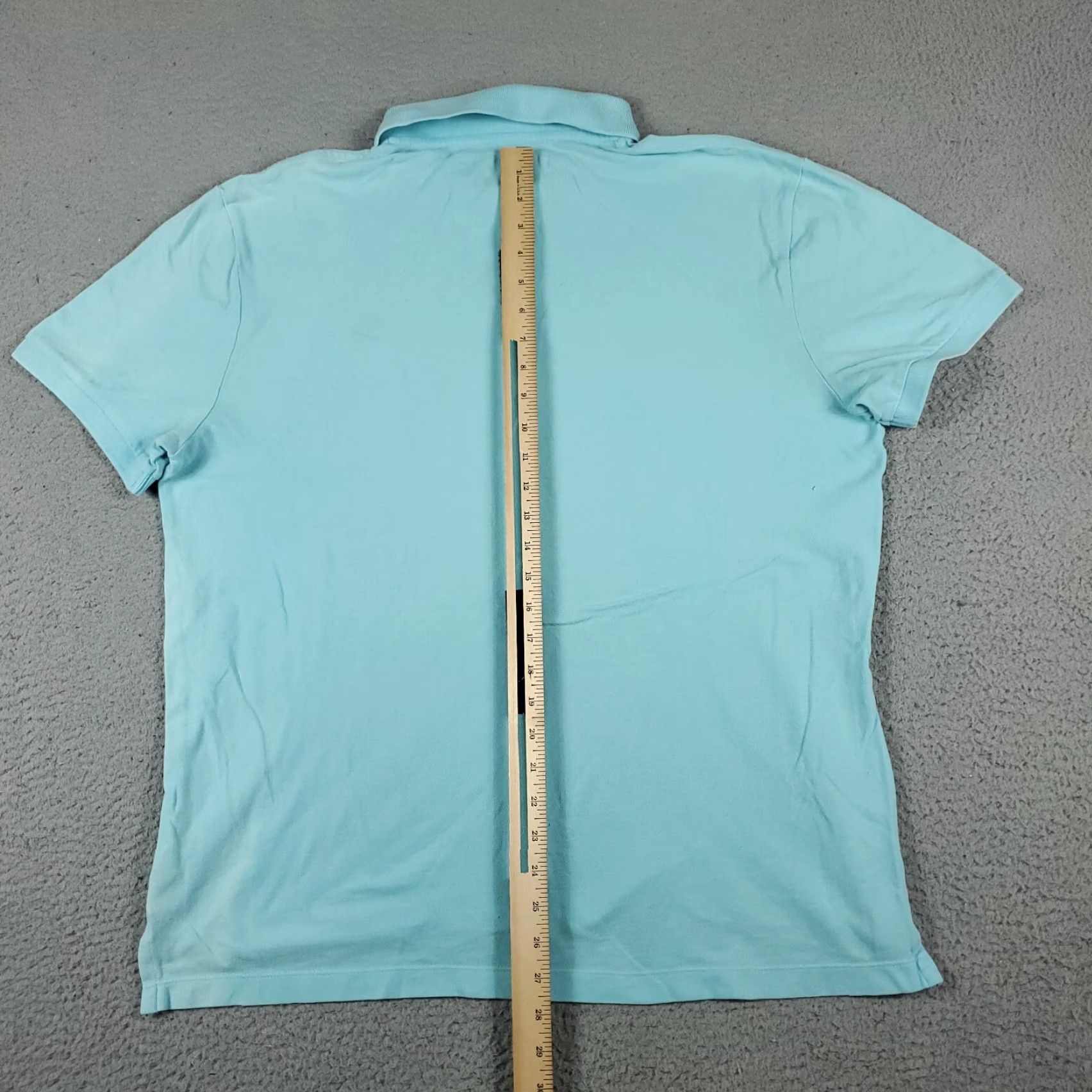 Express Express Polo Adult XL Blue Cotton Blend Short Sleeve Solid Logo Button Mens Size US XL / EU 56 / 4 - 6 Thumbnail